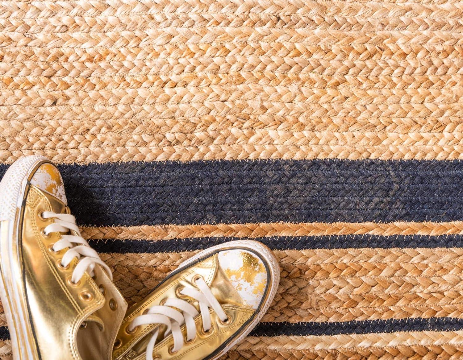 Unique Loom 8' 0 x 10' 0 Gujarat Braided Jute Rectangle Area Rug