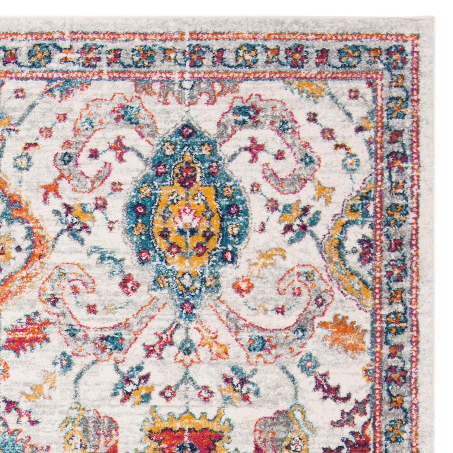 Evoke EVK255 Power Loomed Area Rug - Cream/Orange - 5'3"x7'6" - Safavieh.