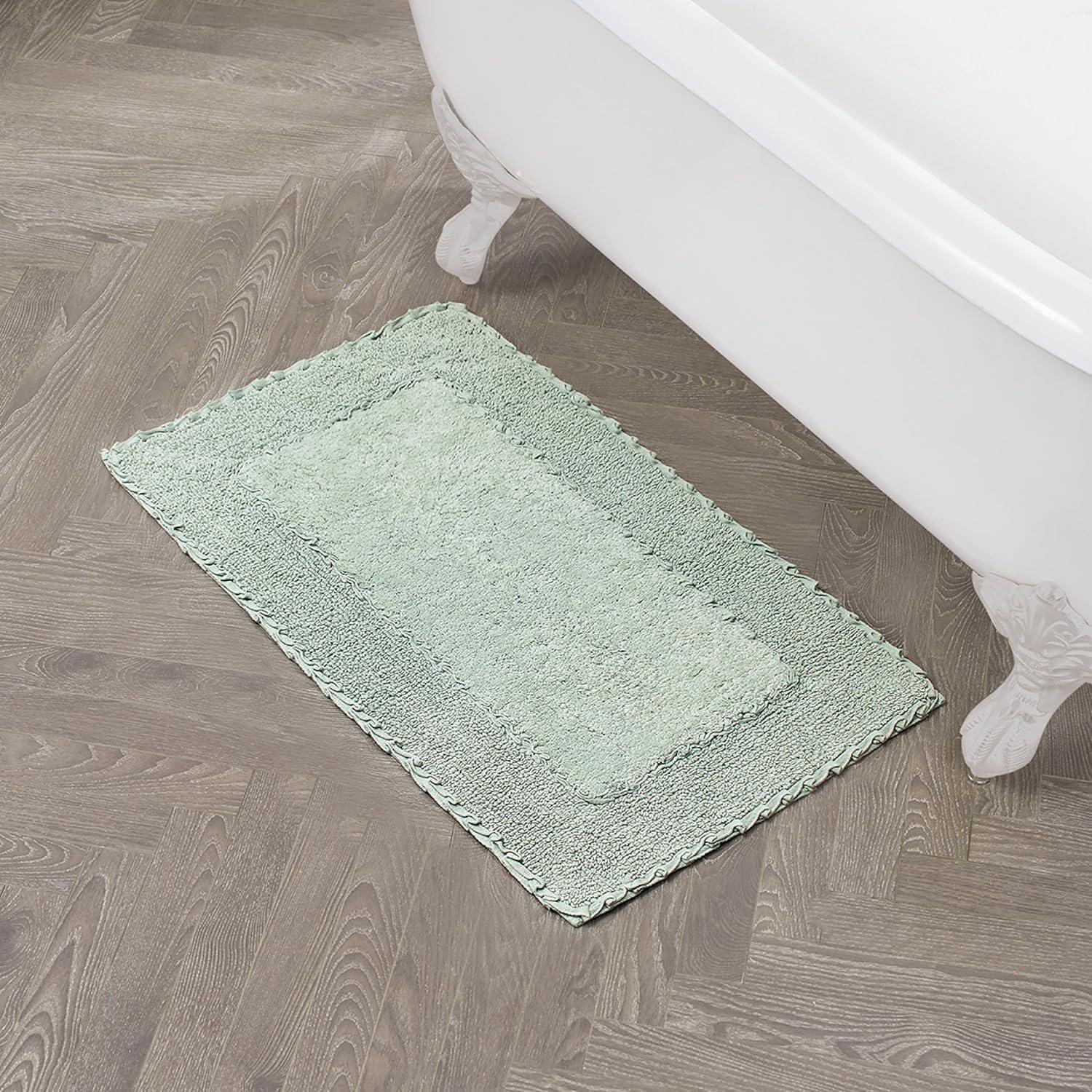 Laura Ashley Laura Ashley Ruffle 100% Cotton Bath Rugs