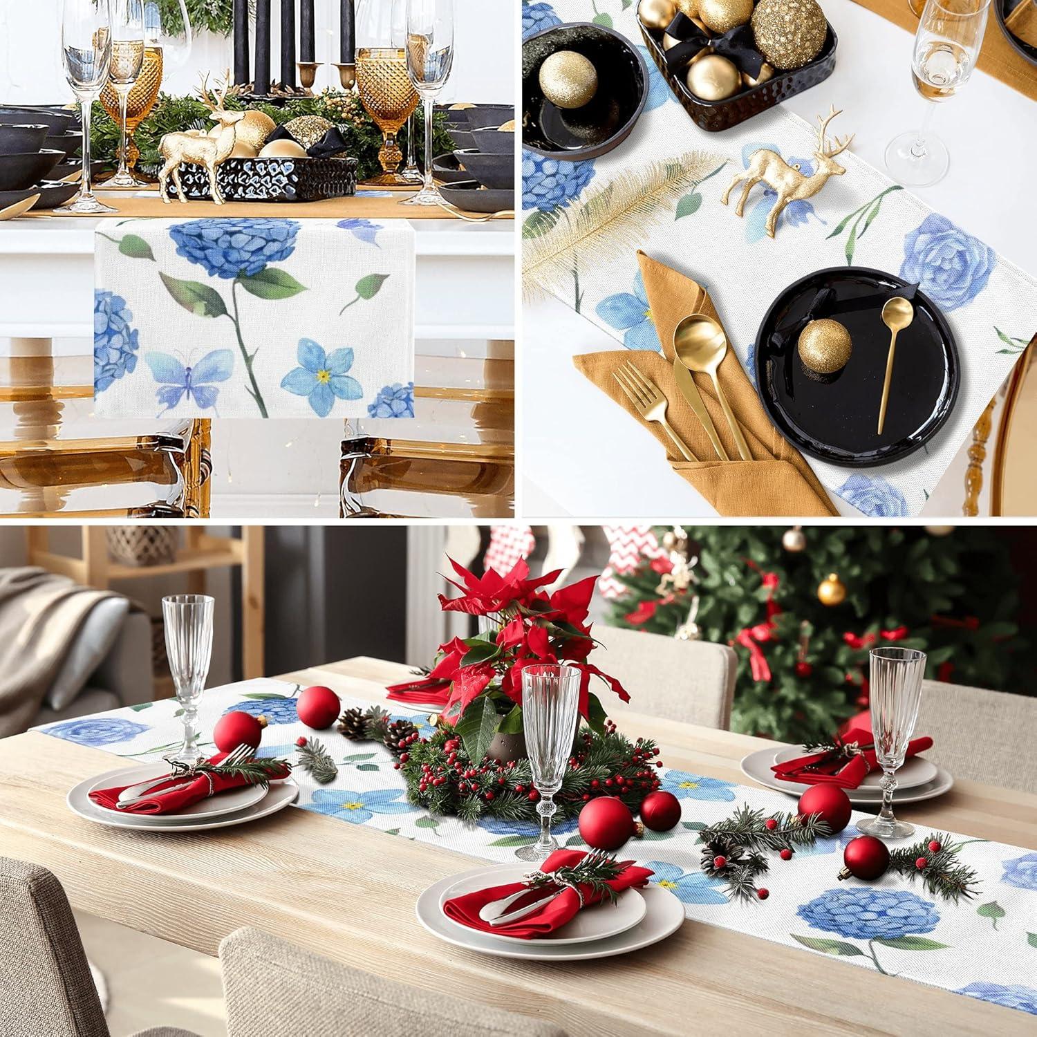 Lemon Burlap Table Runner Seasonal Spring Fall Kitchen Dining Linen Table Decoration for Indoor Outdoor Home Party Dinner 13x72 Inch