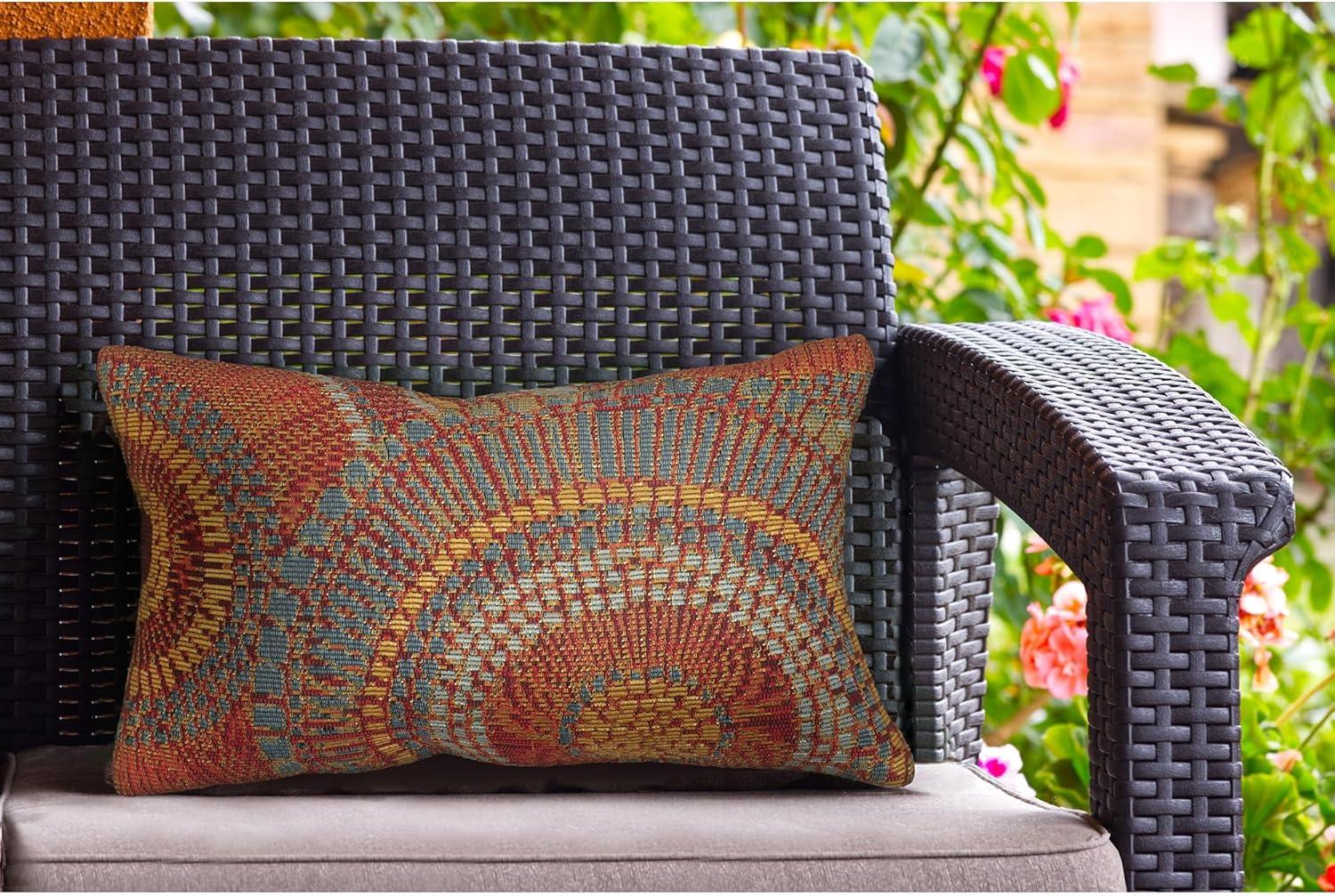 Marina Abstract Indoor/Outdoor Throw Pillow