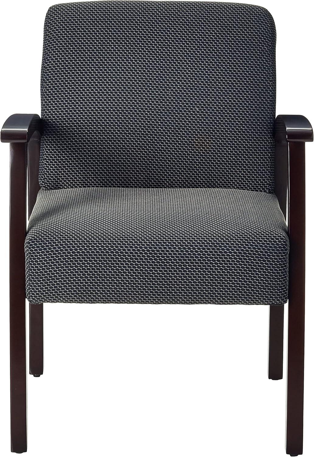 Lorell Guest Chairs 24"x25"x35-1/2" Charcoal/Espresso frame 68555