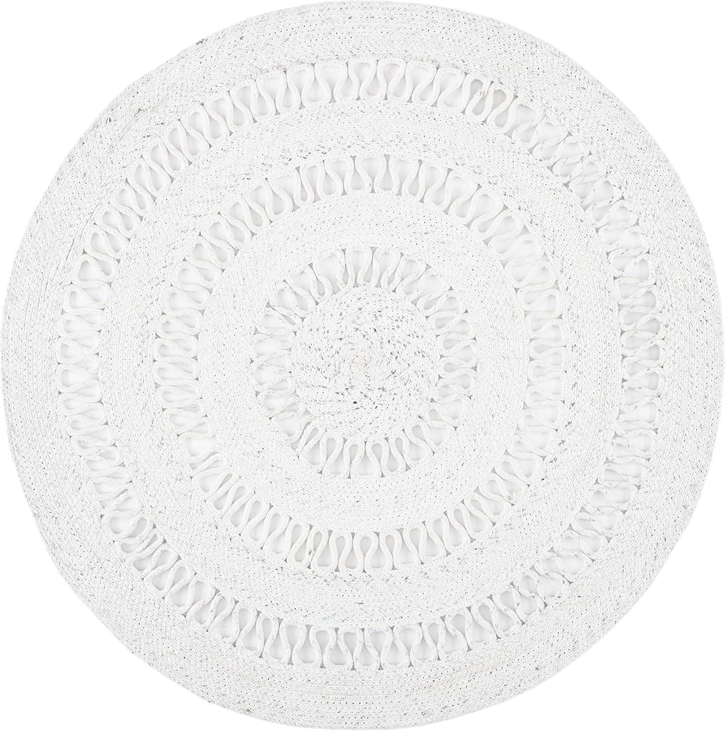 Cape Cod CAP221 Hand Woven Area Rug - Ivory - 3' round - Safavieh.