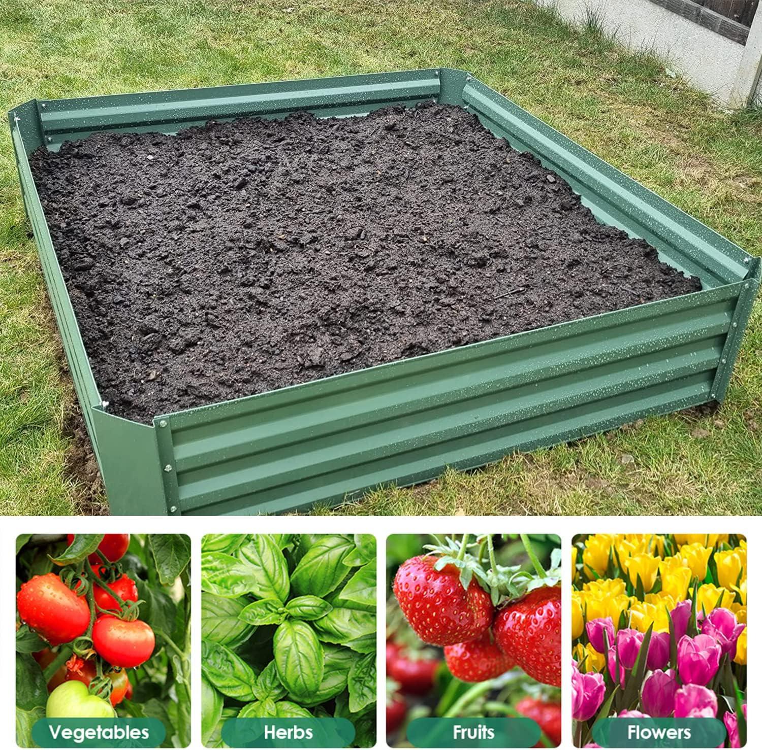 4.3' W x 4.3' D Raised Garden Bed Mini Greenhouse Kit