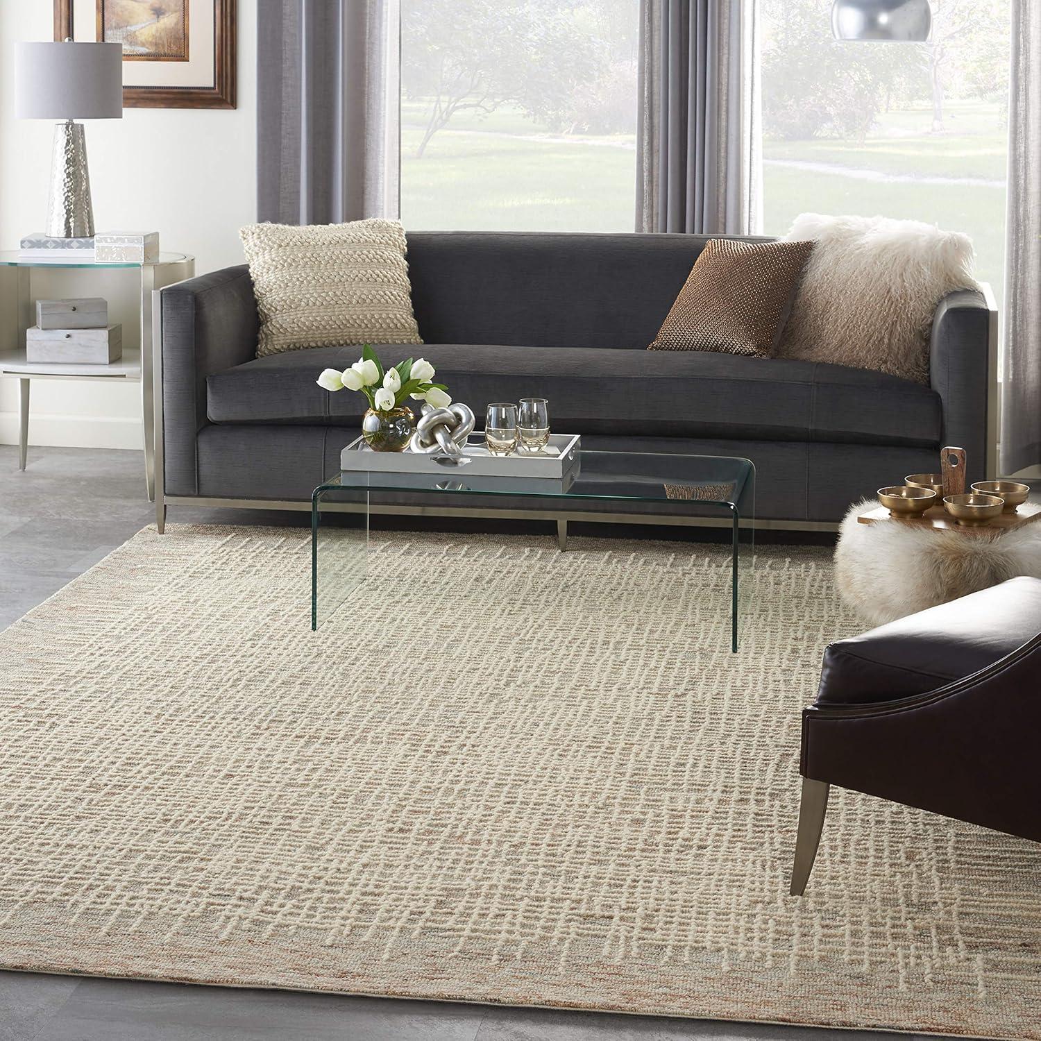 Nourison Vail Rustic Texture Indoor Area Rug Beige/Multi 7'9" x 9'9"