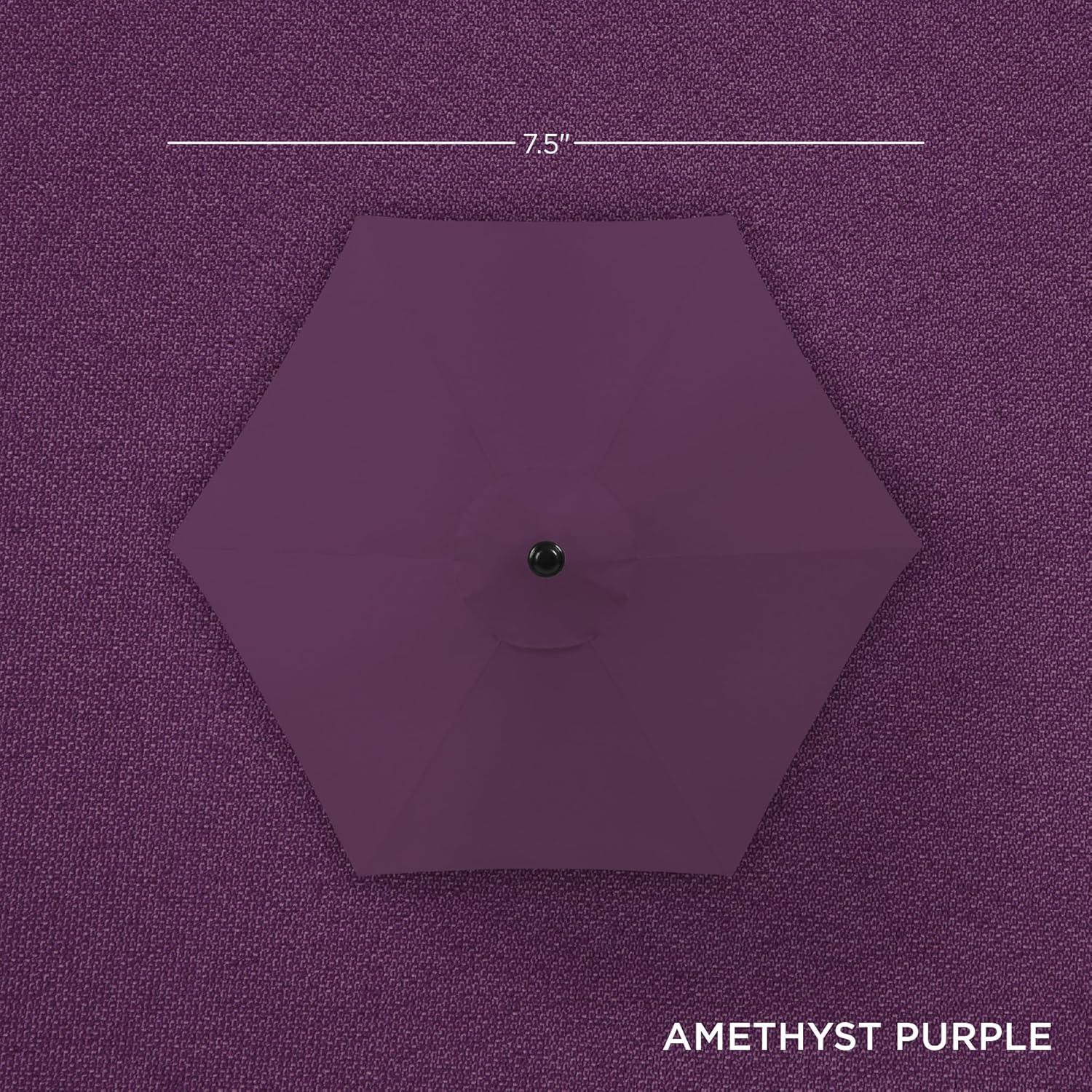 Best Choice Products 7.5ft Heavy-Duty Outdoor Market Patio Umbrella w/ Push Button Tilt, Easy Crank - Amethyst Purple