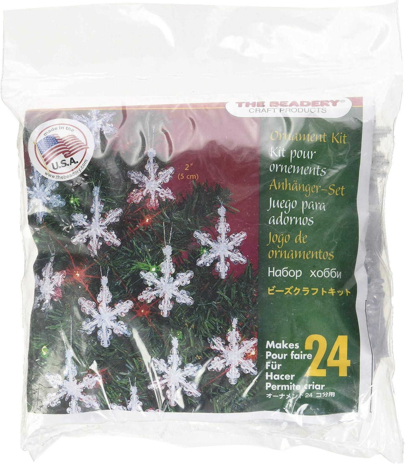 Crystal Mini Snowflake Ornament Kit, Set of 24