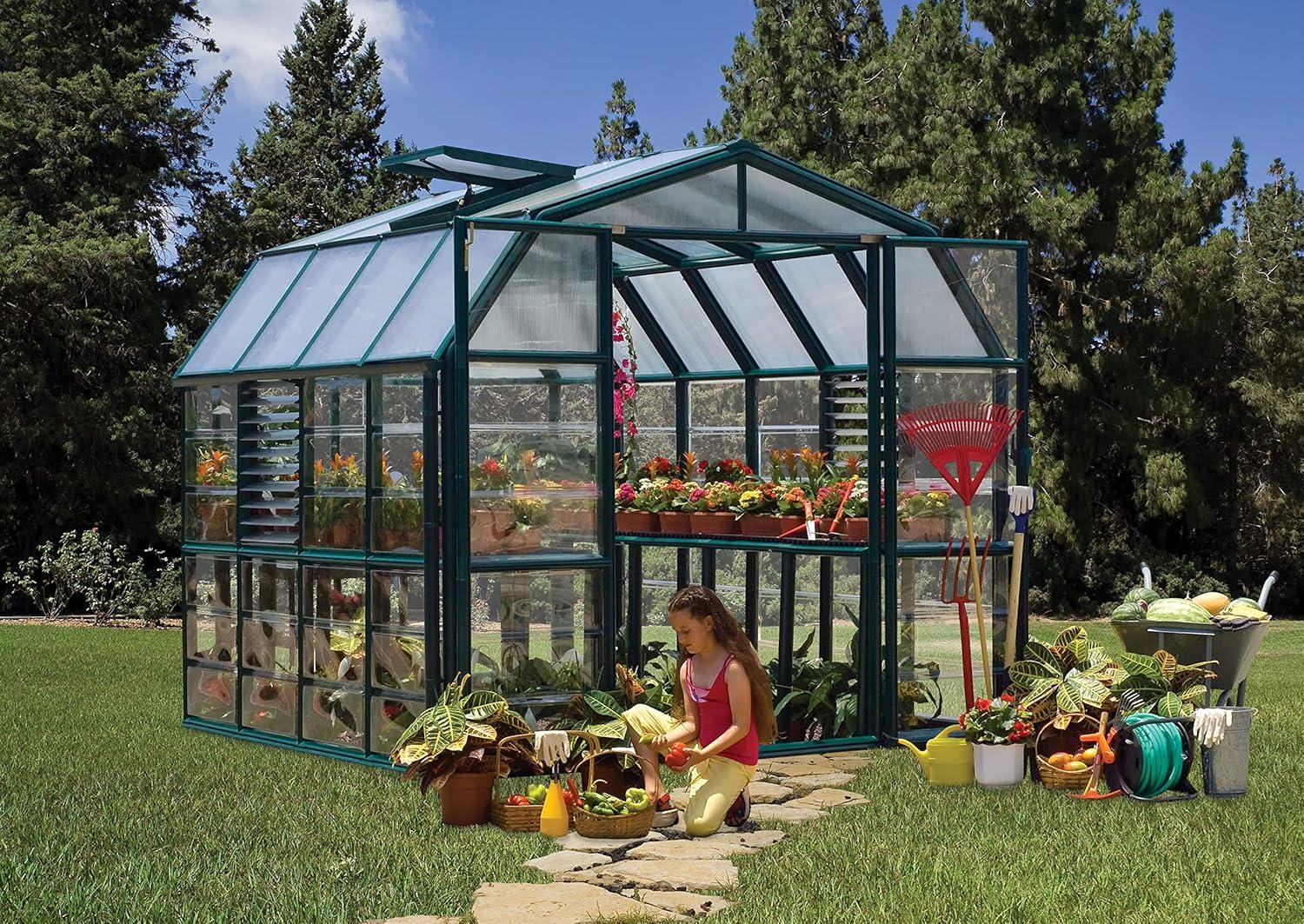 Canopia Palram - Canopia Prestige 2 Twin Wall 8' W Greenhouse with Starter Kit