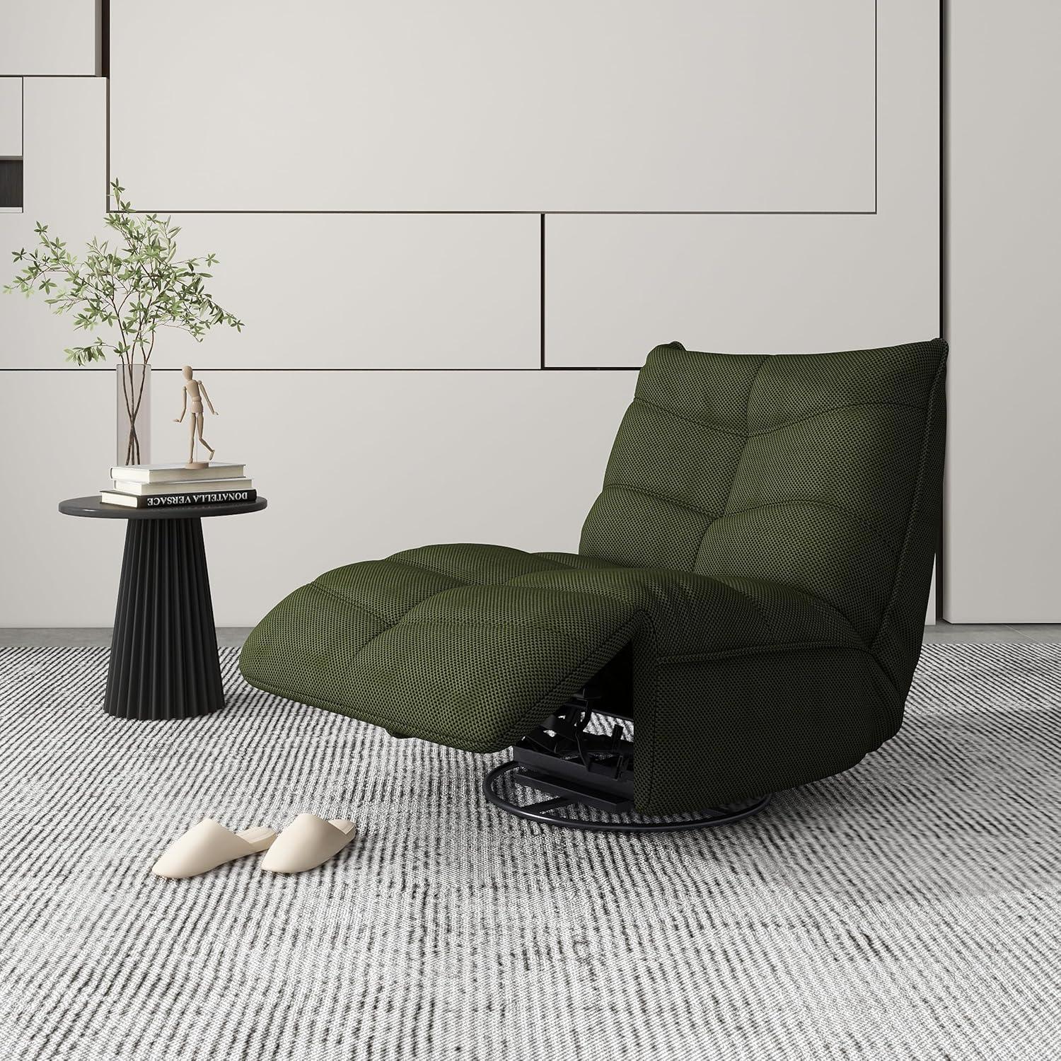 Rearden Upholstered Swivel Recliner