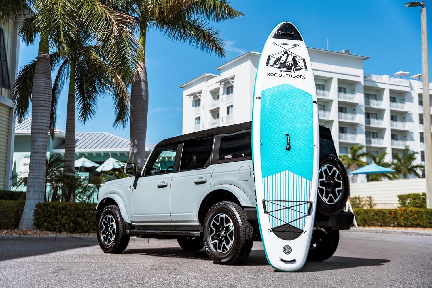 Roc Inflatable Stand Up Paddle Boards with Premium SUP Paddle Board Accessories, Wide Stable Design, Non-Slip Comfort Deck for Youth & Adults