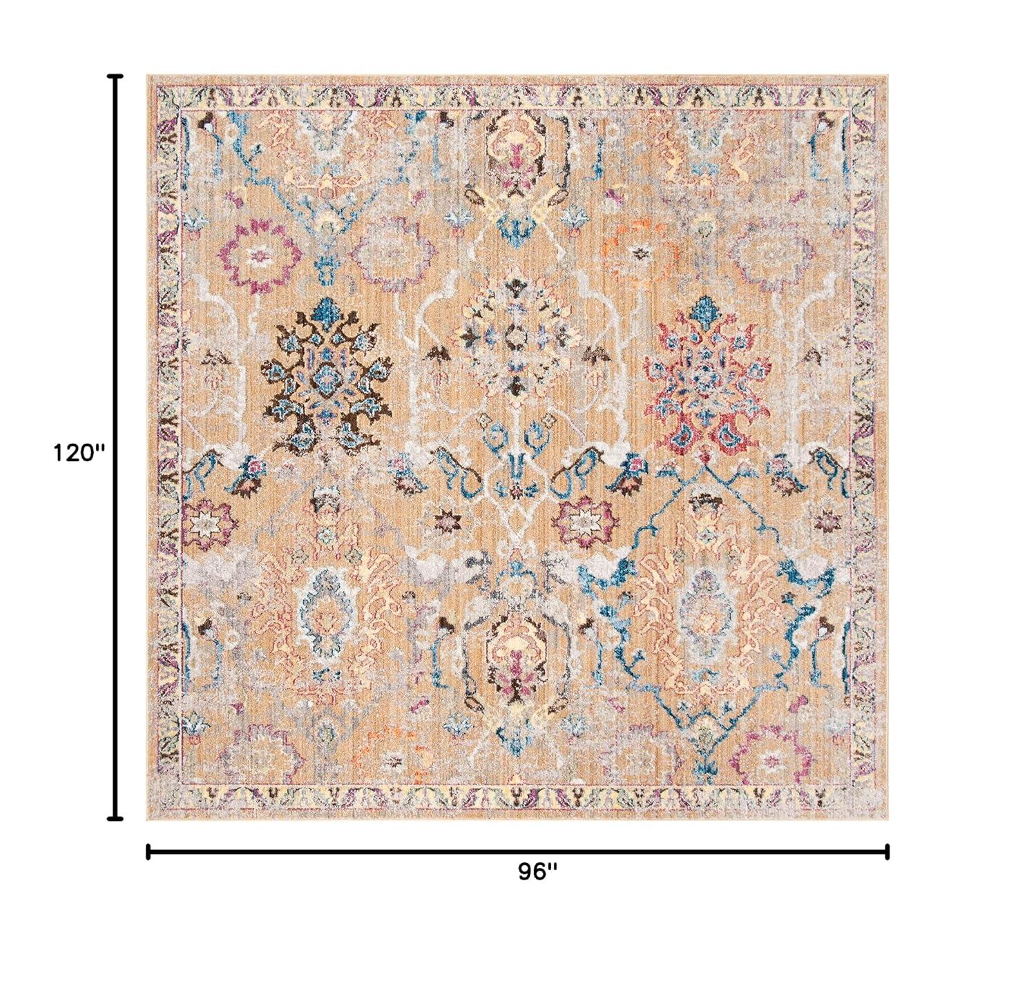 SAFAVIEH Bristol Collection 8' x 10' Grey/Blue BTL347A Boho Chic Distressed Area Rug