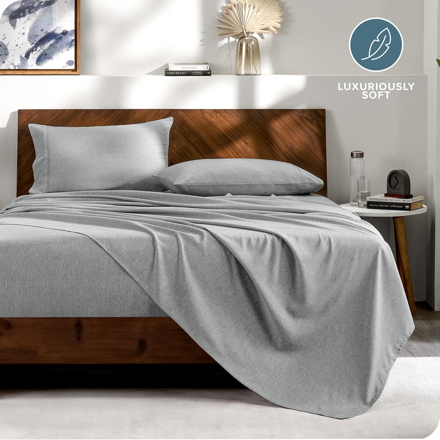 Full Double Brushed Bed in a Bag Heather Pewter by Bare Home