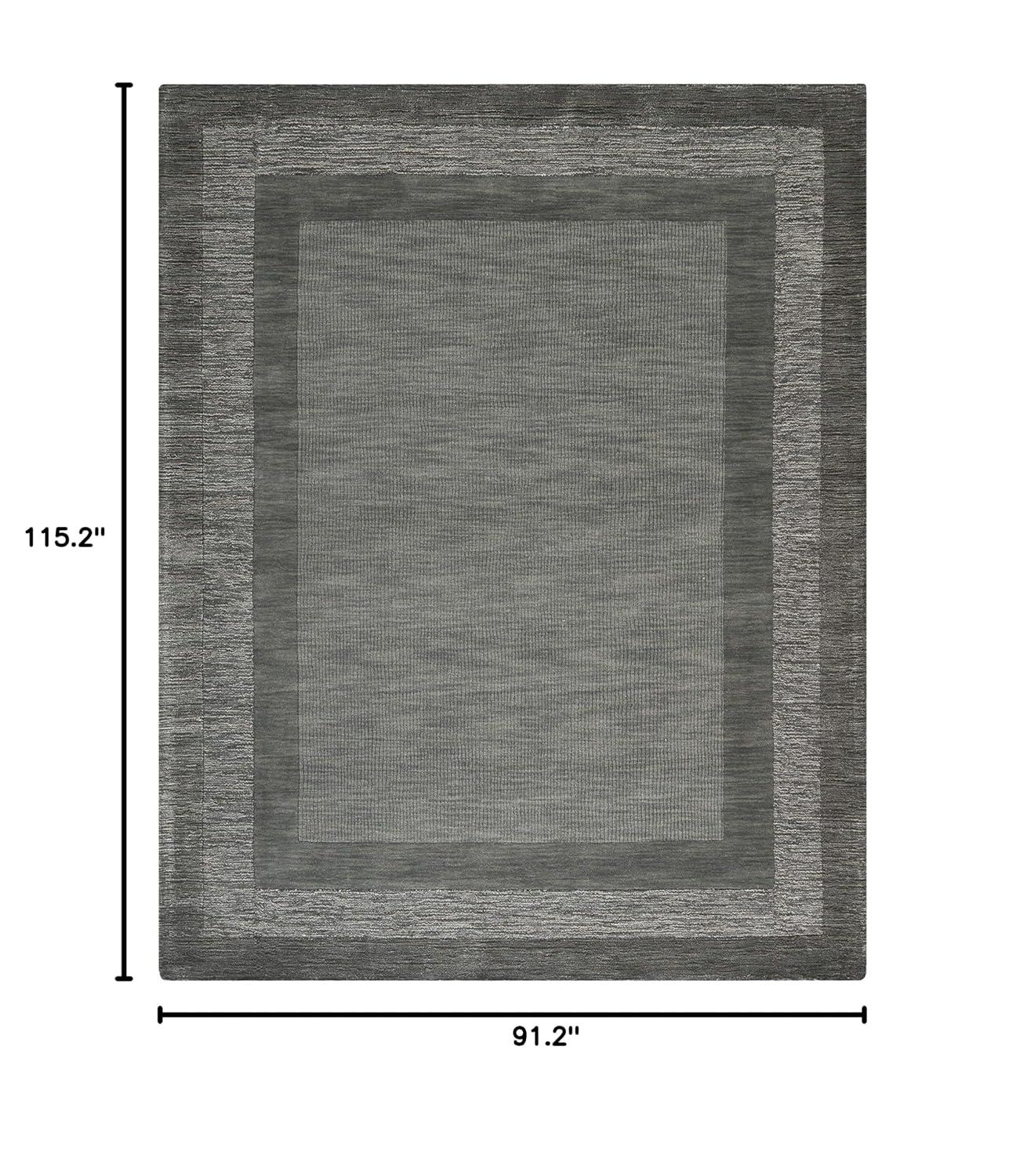 Impressions IM821 Hand Loomed Area Rug - Charcoal/Blue - 7'6"x9'6" - Safavieh