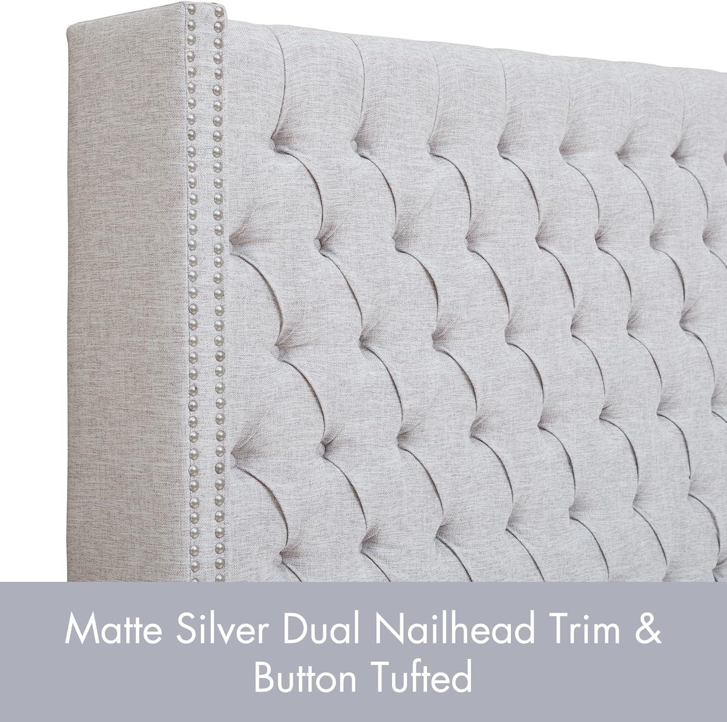 Amelia Upholstery Headboard Grey Queen