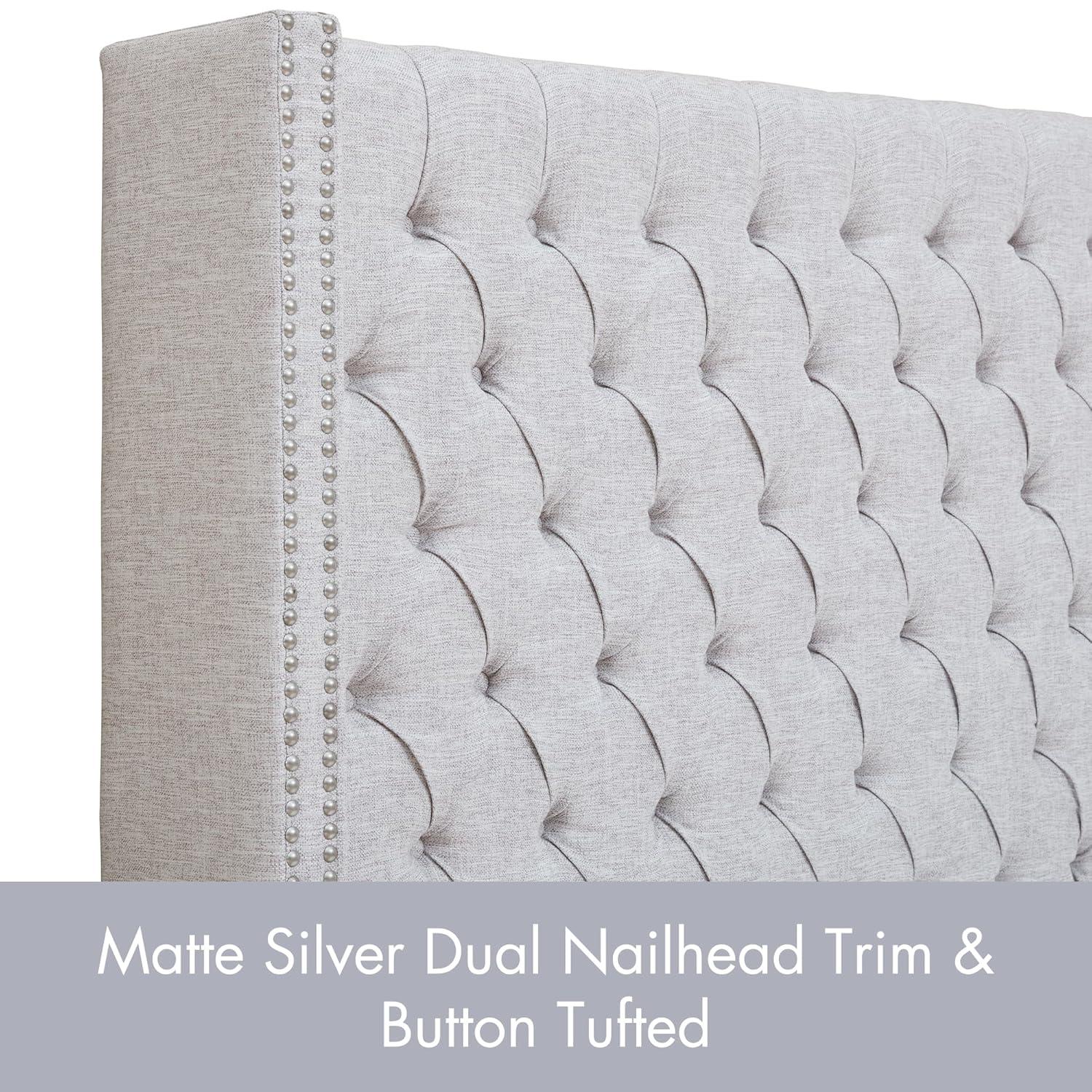 Amelia Upholstery Headboard Grey Queen