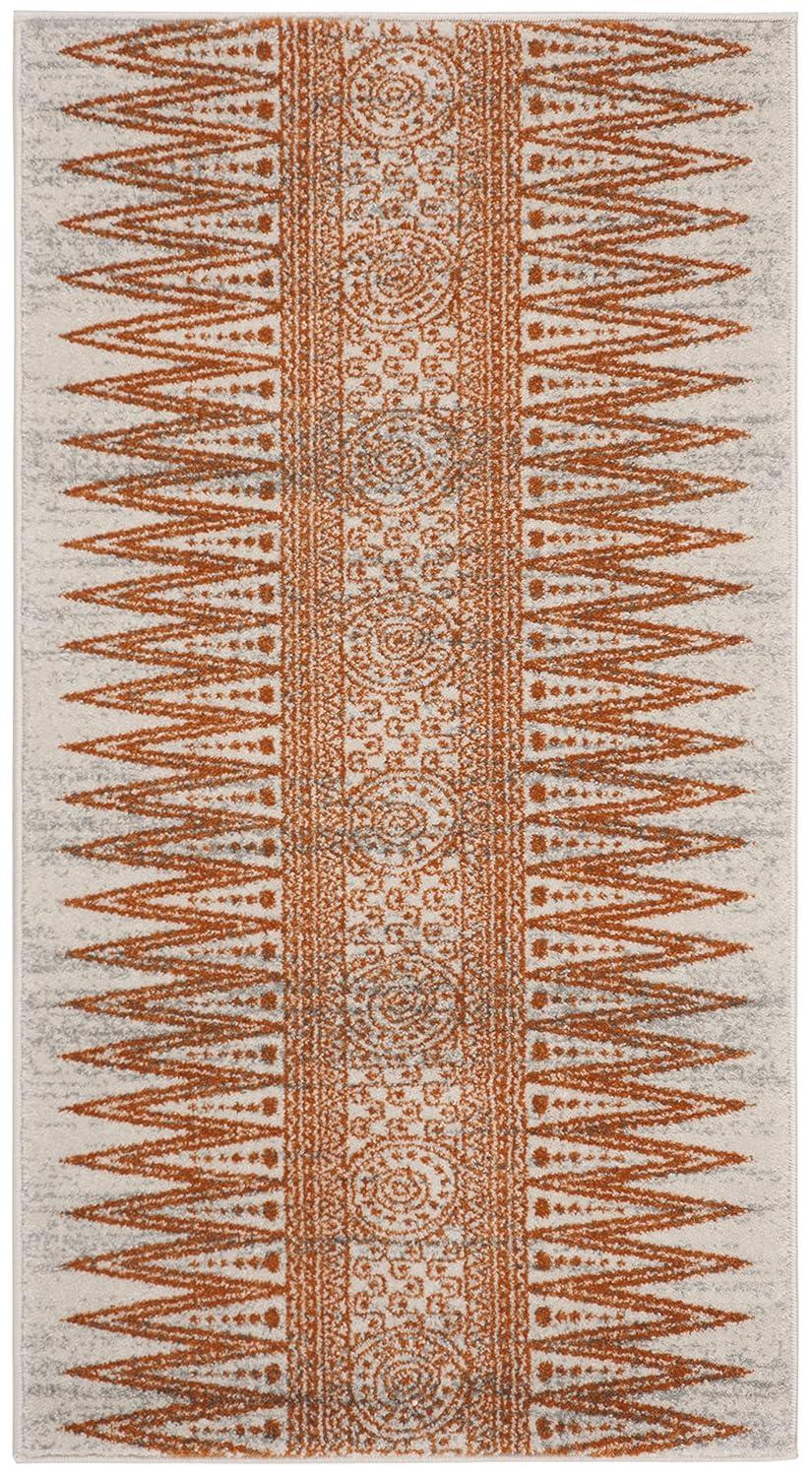 Evoke EVK226 Power Loomed Indoor Accent Rug - Ivory/Orange - 2'2"x4' - Safavieh