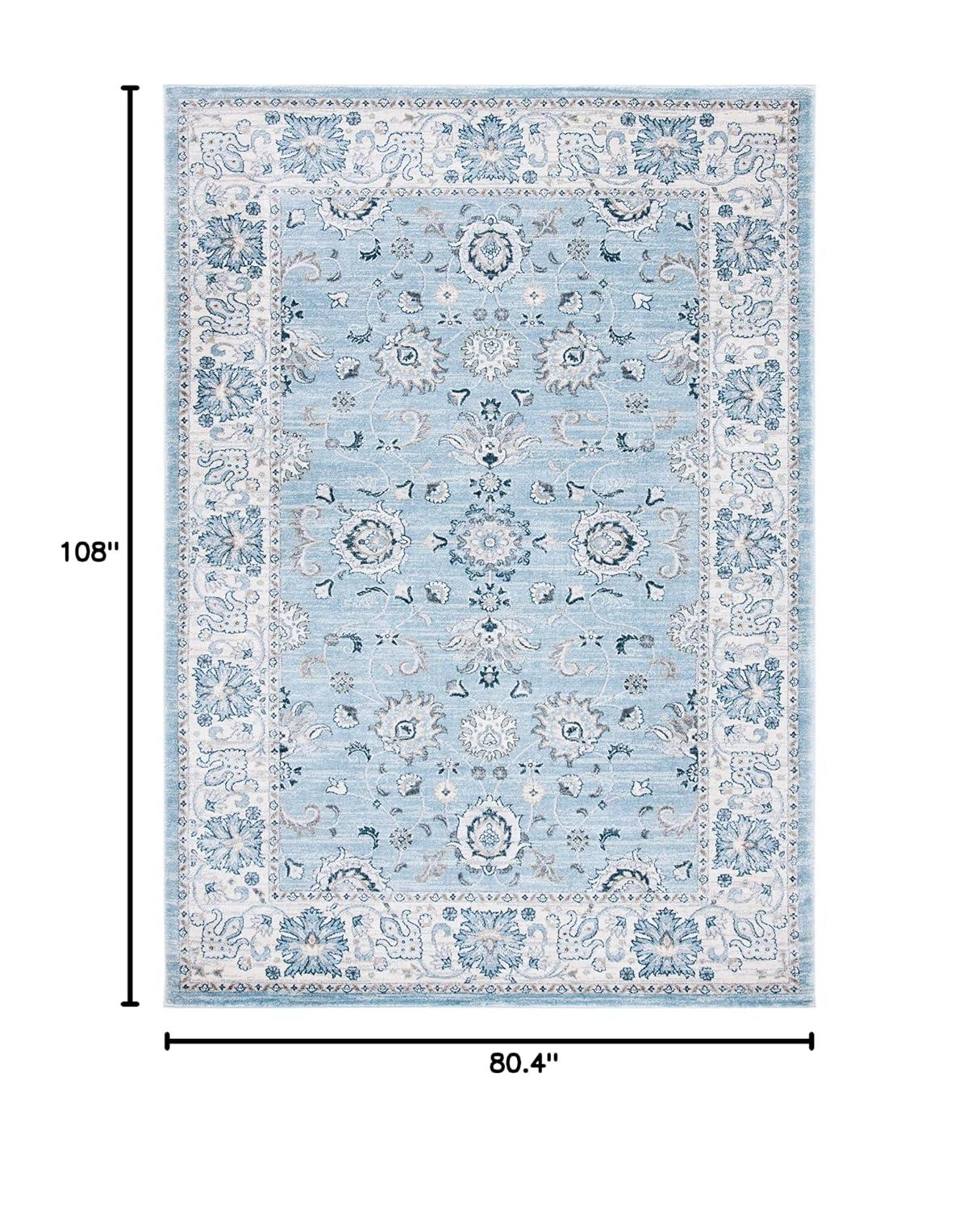 SAFAVIEH Isabella Kiana Oriental Area Rug, Light Blue/Cream, 6'7" x 9'