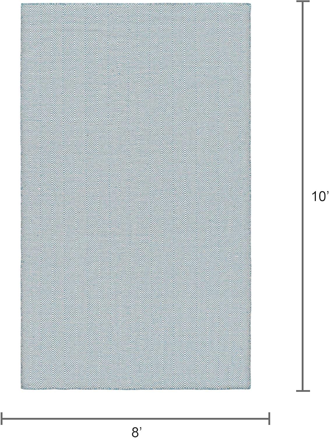 Cottages Denim 8' x 10' Hand-Woven Reversible Synthetic Area Rug