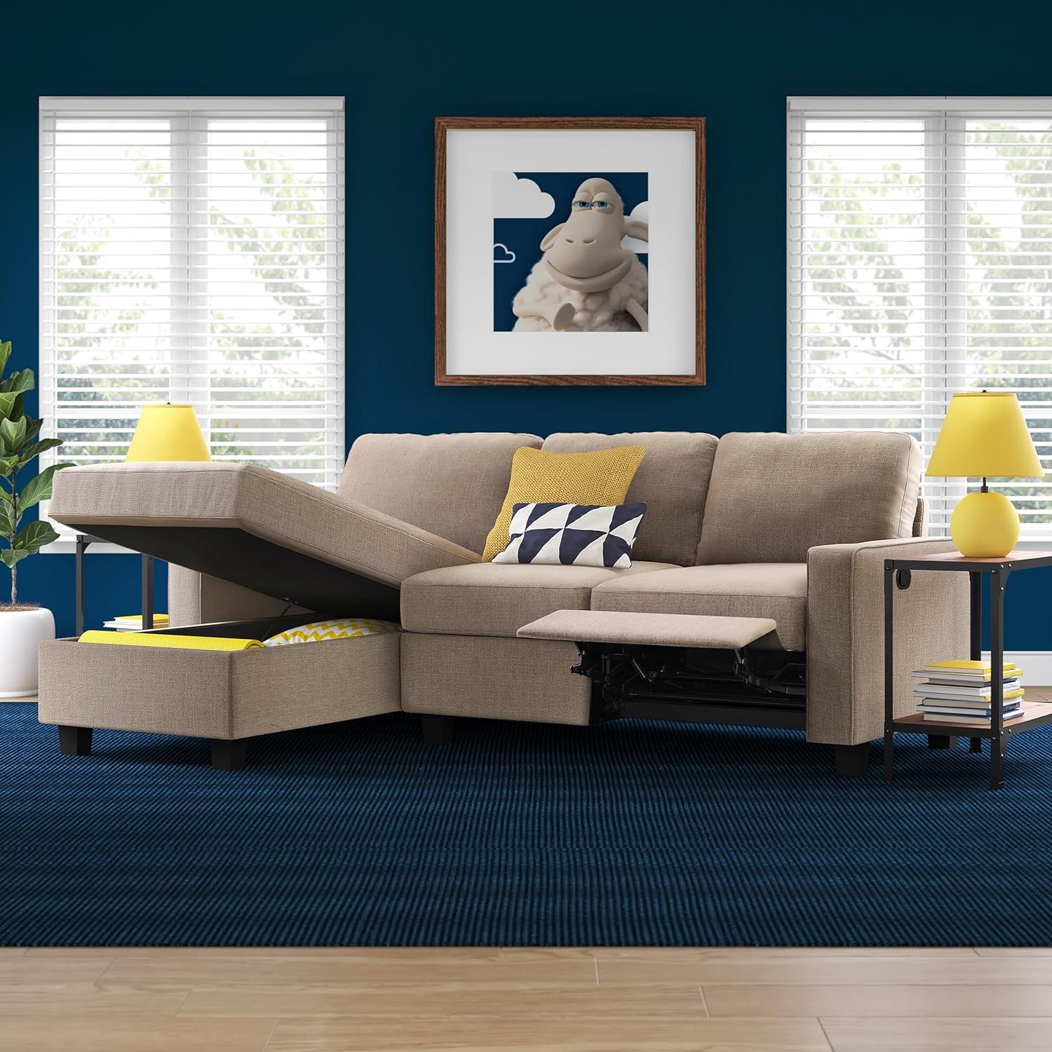 Serta Palisades Reclining Sectional Sofa with Storage Chaise