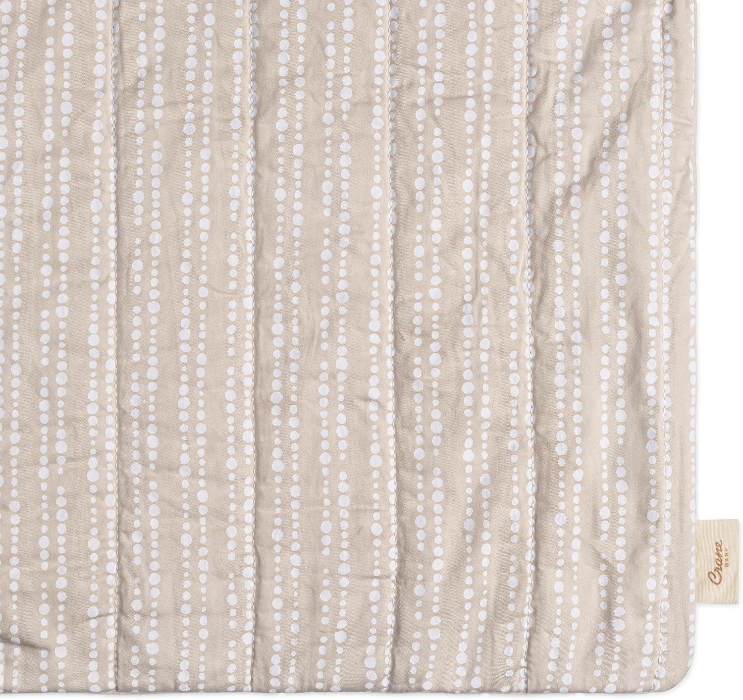 Neutral Dot Beige Quilted Cotton Changing Pad Cover