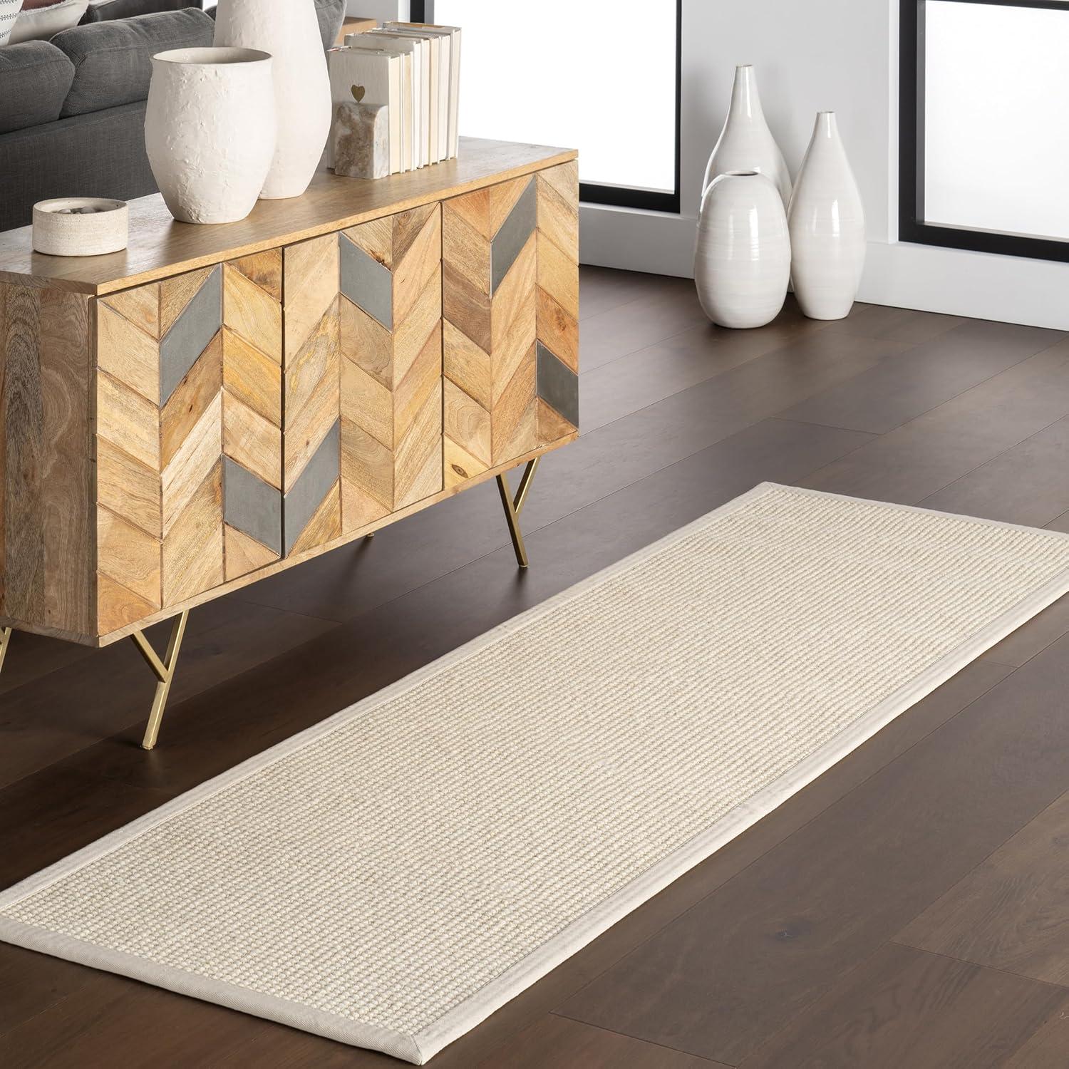 Nuloom Monica Geometric Wool Indoor Area Rug, Runner 2' 6" x 8', Ivory