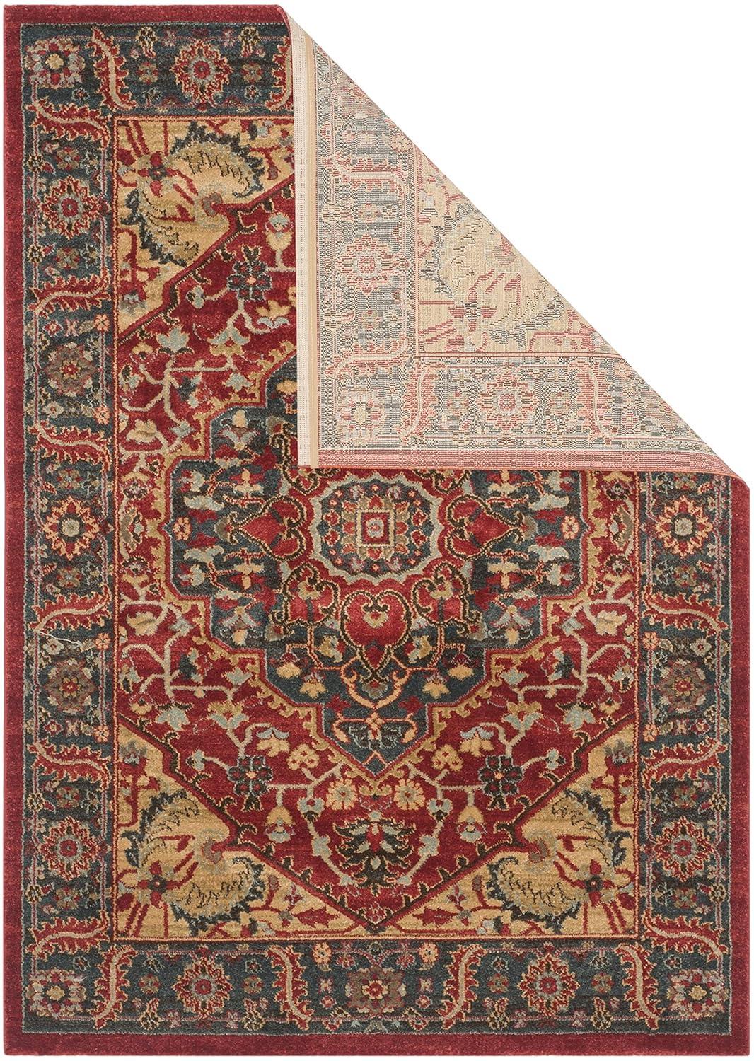 Mahal MAH621 Power Loomed Indoor Runner Rug - Navy/Red - 2'2"x8' - Safavieh.
