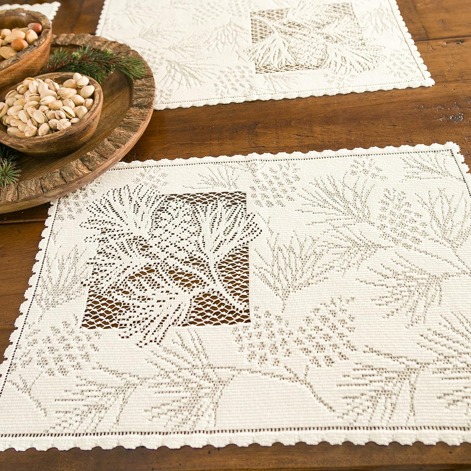 14 x 20 in. Woodland Placemat - Ecru - Set of 4