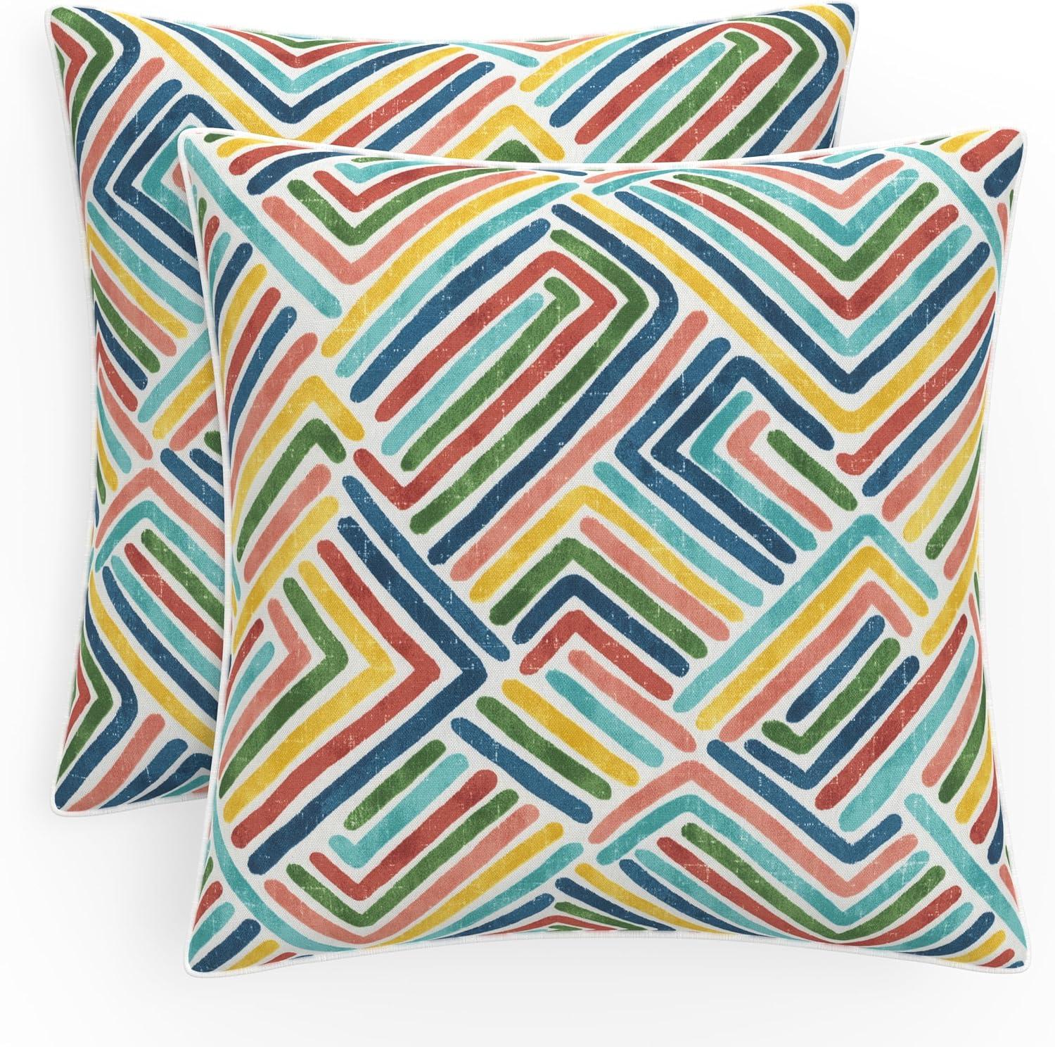 Pillow Perfect Pillow Perfect Geometric Indoor/Outdoor Accent Throw Pillow