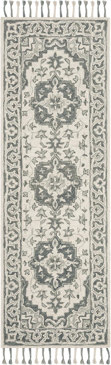Aspen APN122 Hand Tufted Area Rug - Grey/Light Grey - 2'3"x5' - Safavieh..