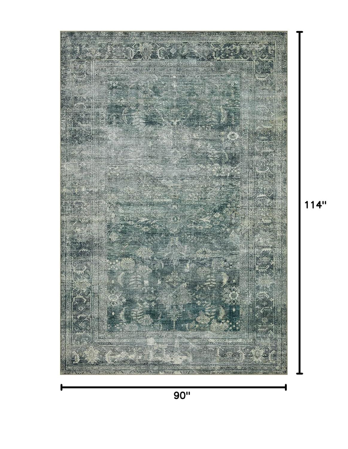 Magnolia Home By Joanna Gaines X Loloi Banks Machine Washable Blue / Lagoon Area Rug