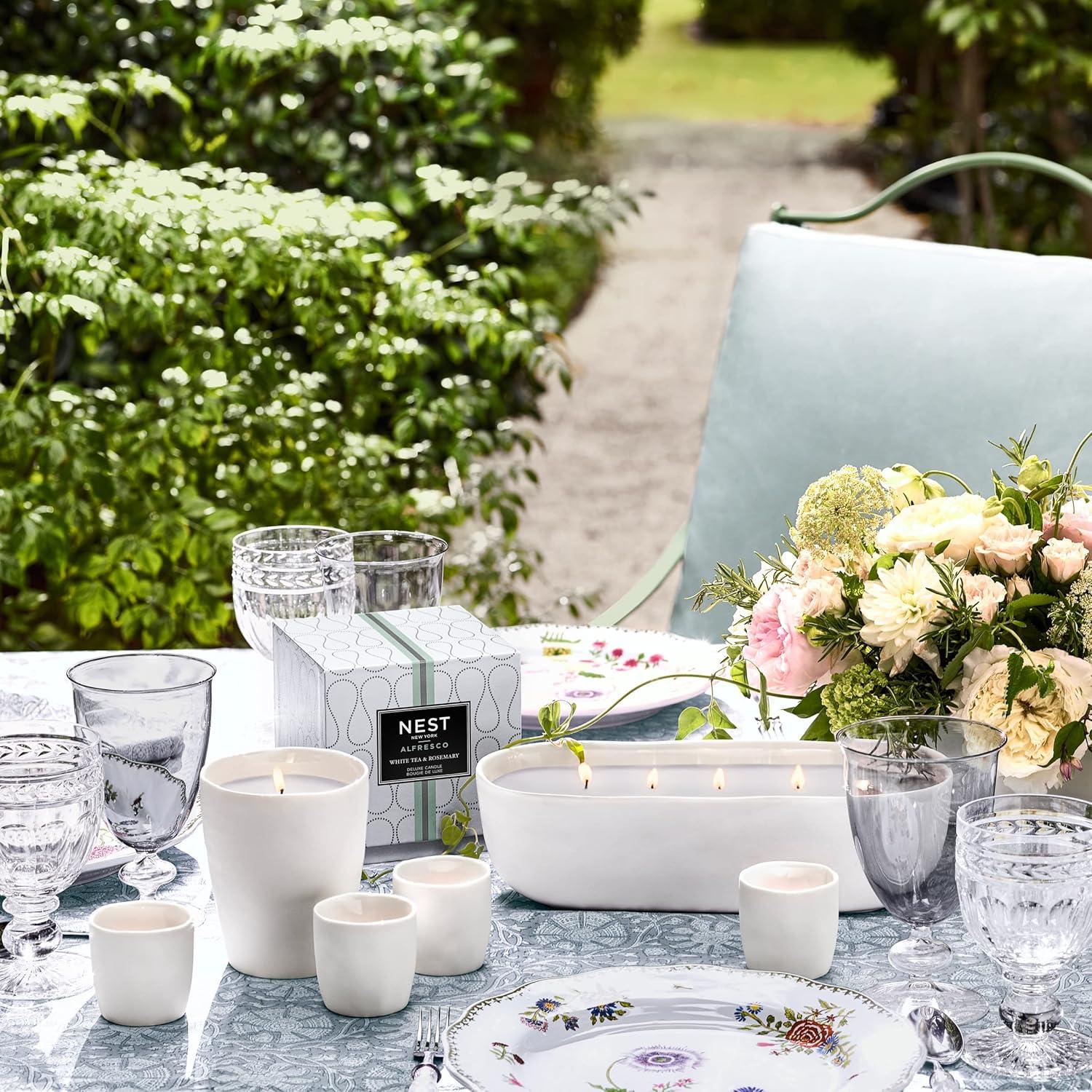 Nest Fragrances White Tea And Rosemary Alfresco Multi-wick Trough Candle