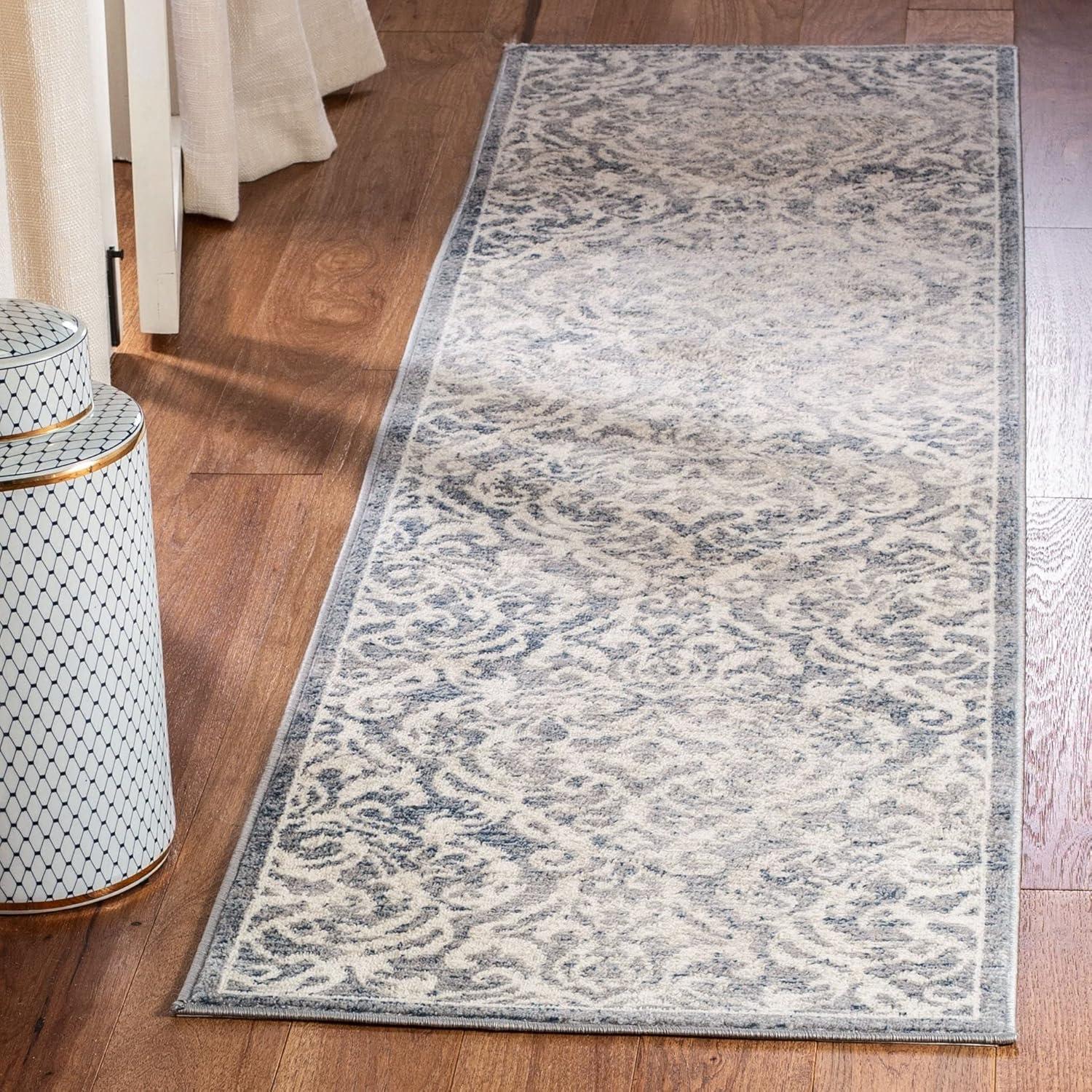 Brentwood BNT810 Power Loomed Indoor Accent Rug - Navy/Creme - 3'x5' - Safavieh