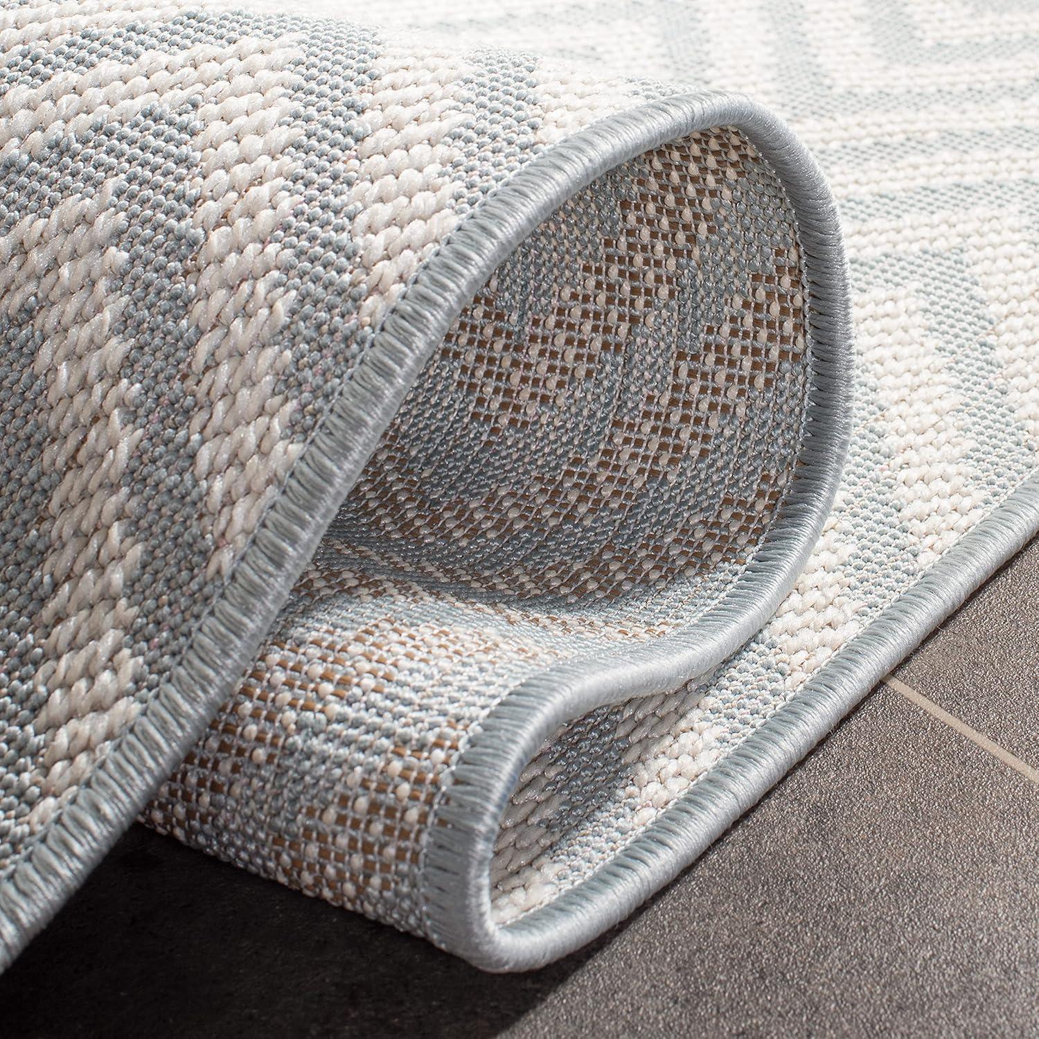 Martha Stewart Indoor Outdoor Performance Machine Washable Chevron Rug