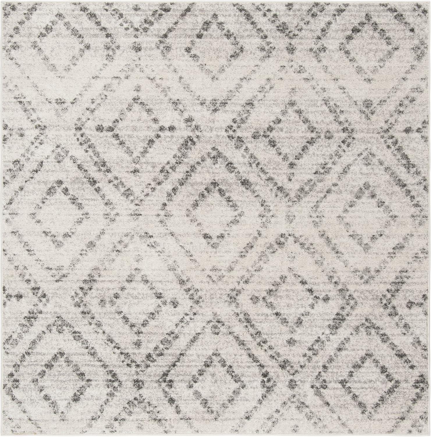 Adirondack ADR131 Machine Made Indoor Area Rug - Light Grey/Grey - 8'x8' - Safavieh