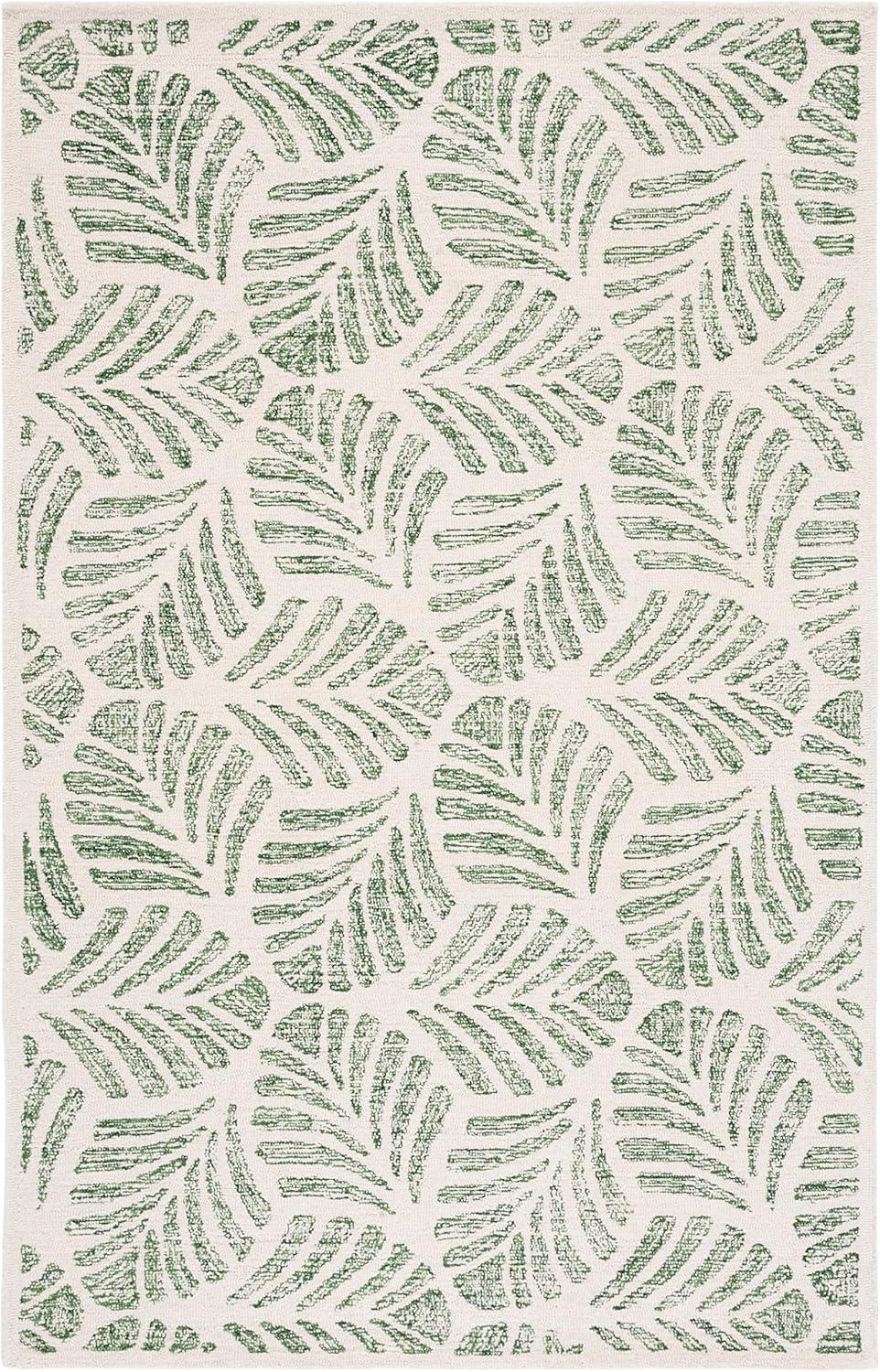 Martha Stewart Jardin - MSR3529 - Indoor Hand Tufted Area Rugs - Ivory/Green - 8'x10'