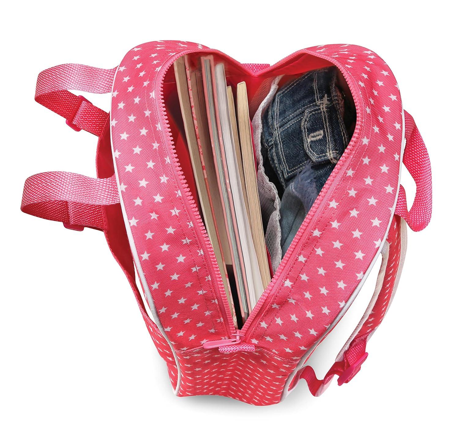 Badger Basket Doll Travel Backpack with Plush Friend Compartment - Star Pattern