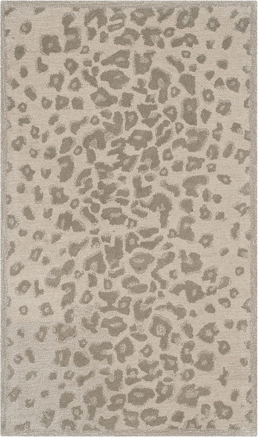 Hand-Tufted Sharkey Grey Wool-Viscose Blend Non-Slip Area Rug, 2'6" x 4'3"