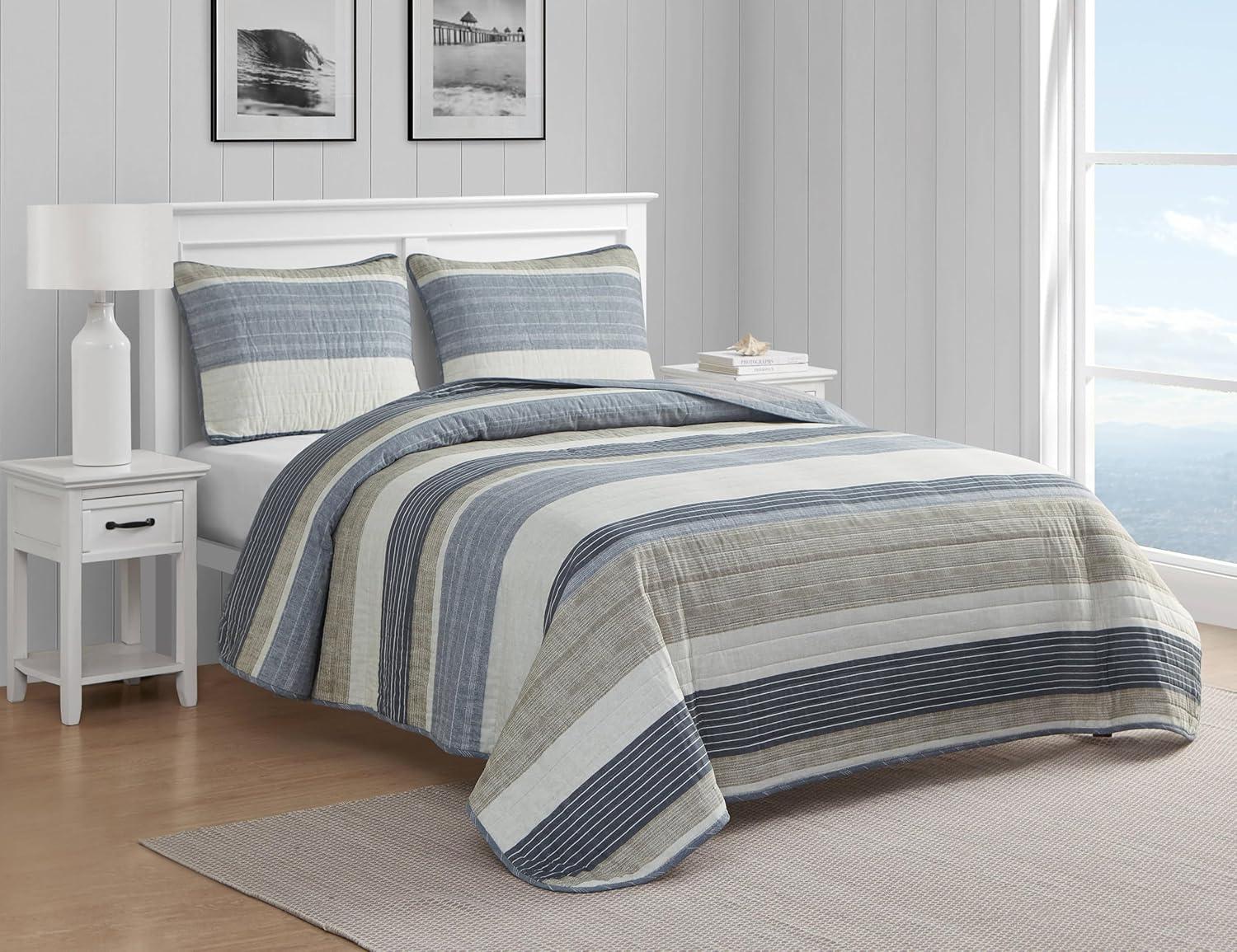 Nautica Nautica Ridgeport Cotton Reversible Quilt Set