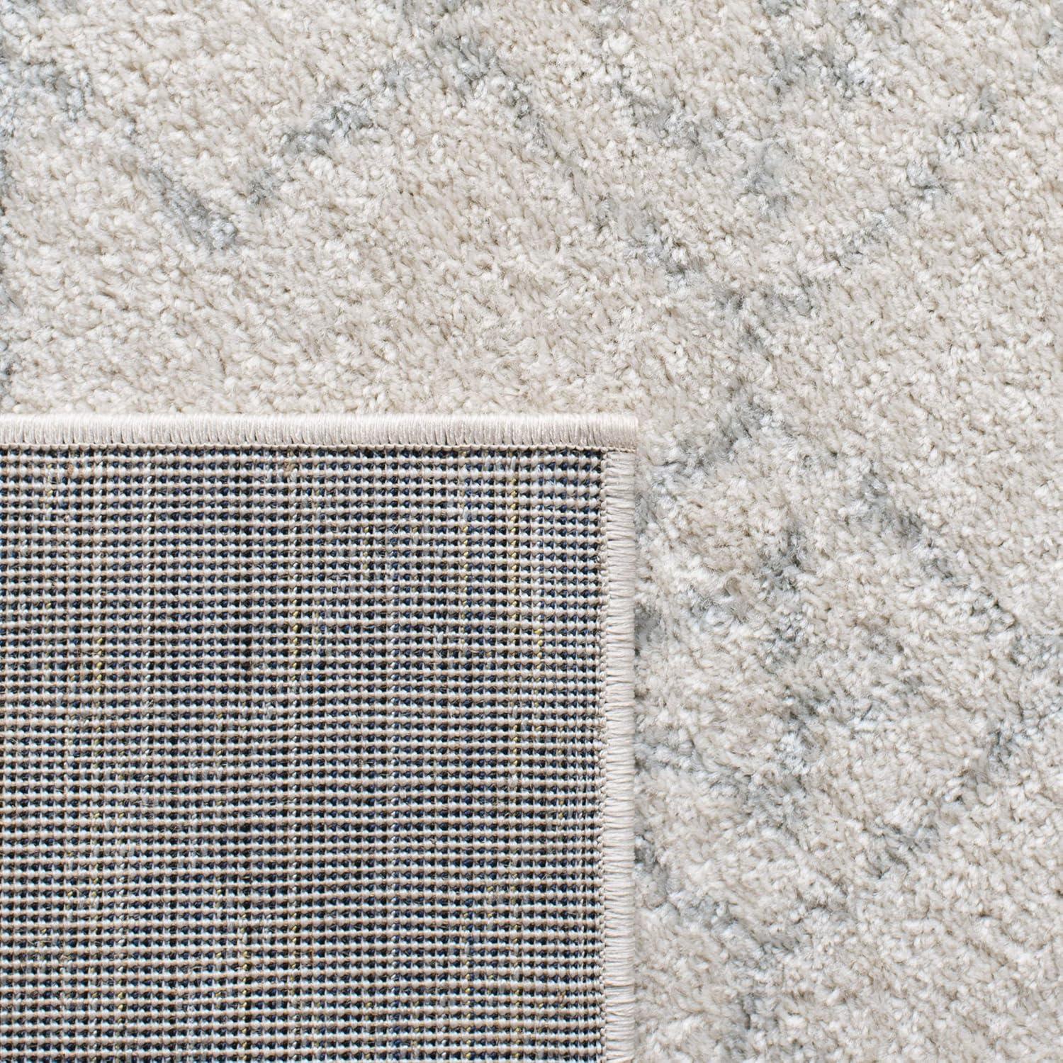 SAFAVIEH Tulum Coriander Moroccan Geometric Area Rug, 9' x 12', Ivory/Light Grey