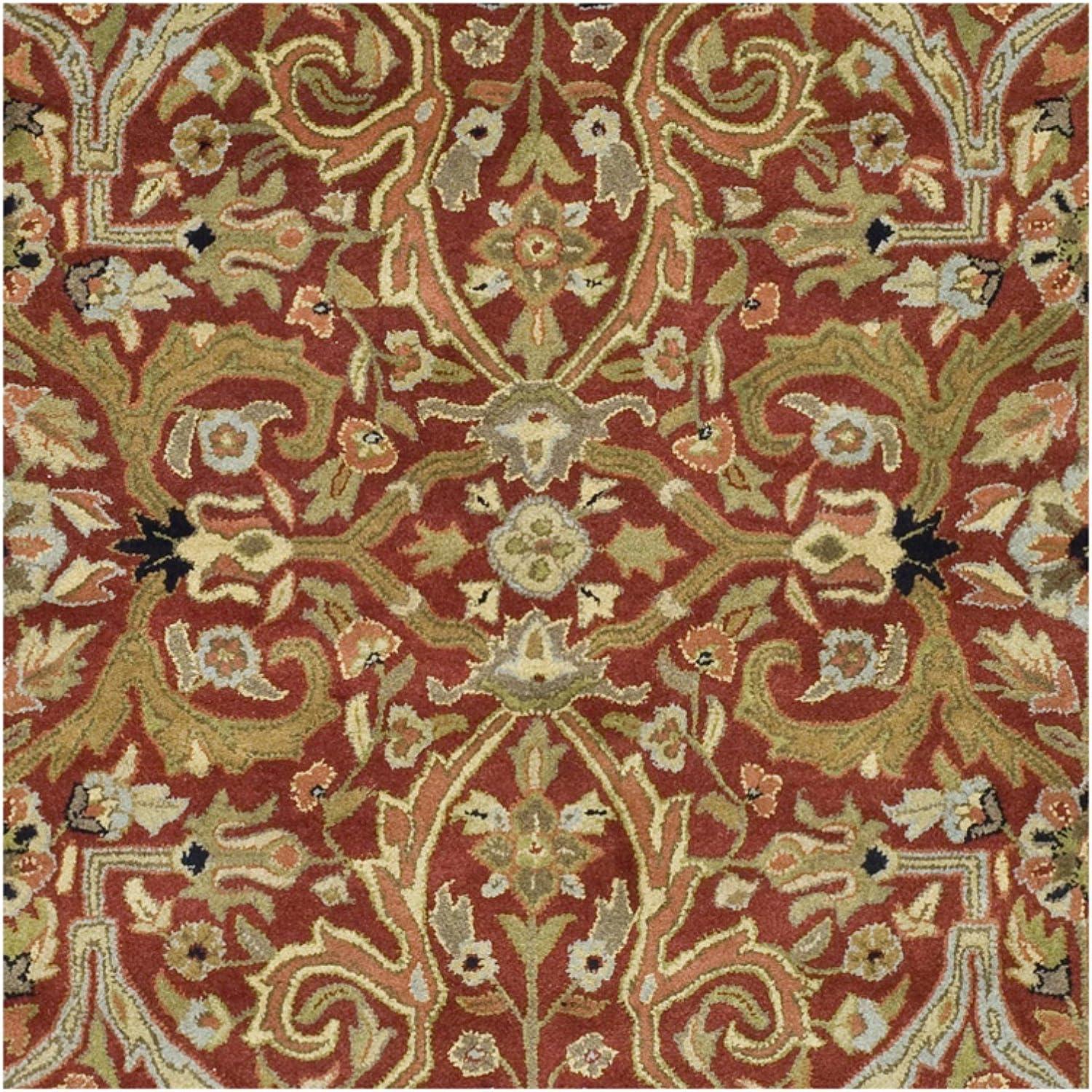 SAFAVIEH Heritage Oslo Traditional Wool Area Rug, Red/Gold, 8'3" x 11'