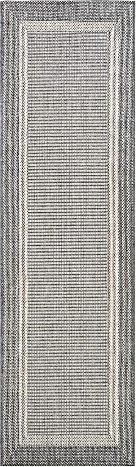 Champagne and Grey Flat Woven Runner Rug 2'3" x 11'9"