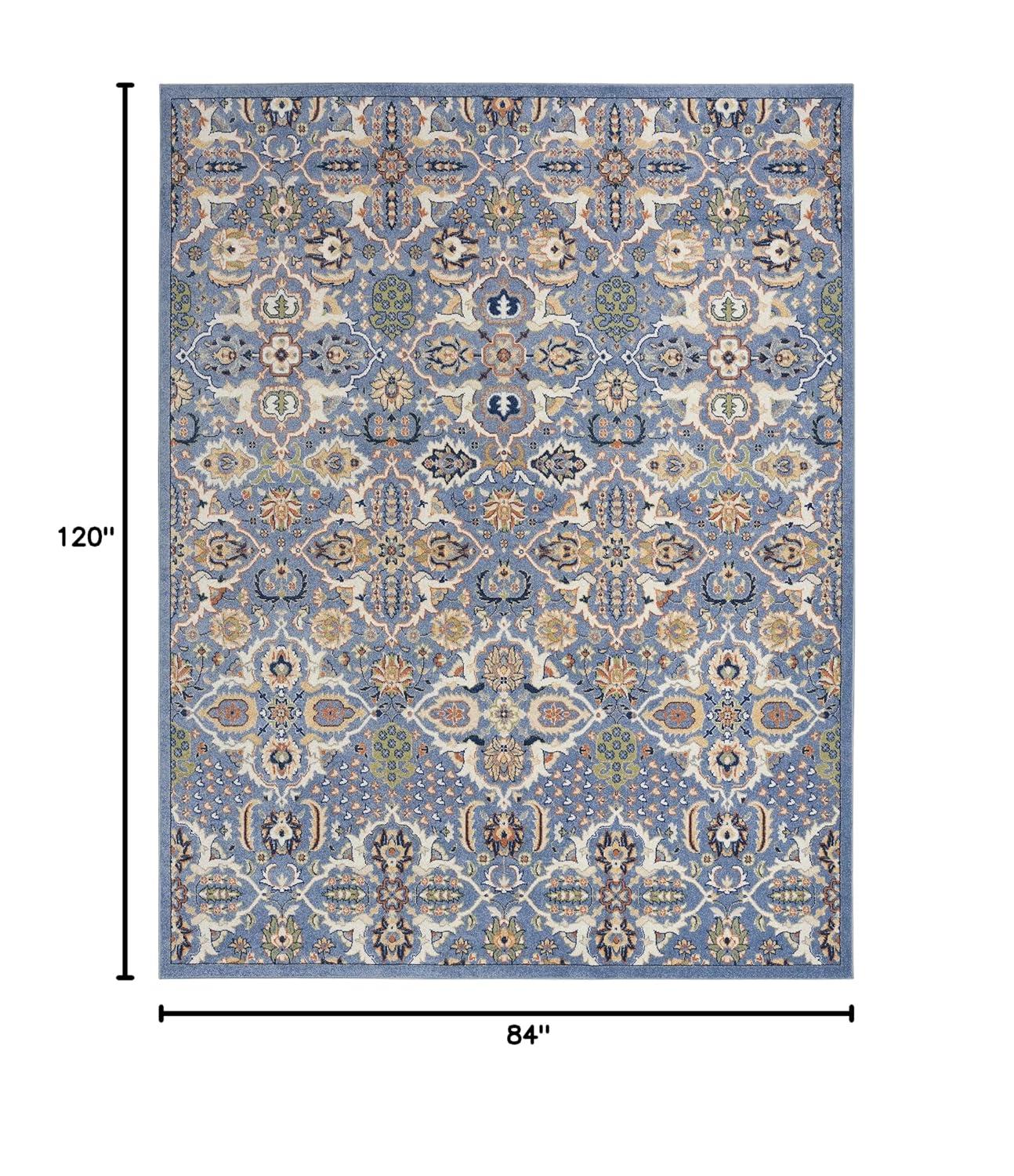 Nourison Allur Boho Indoor Area Rug Light Blue 7' x 10'