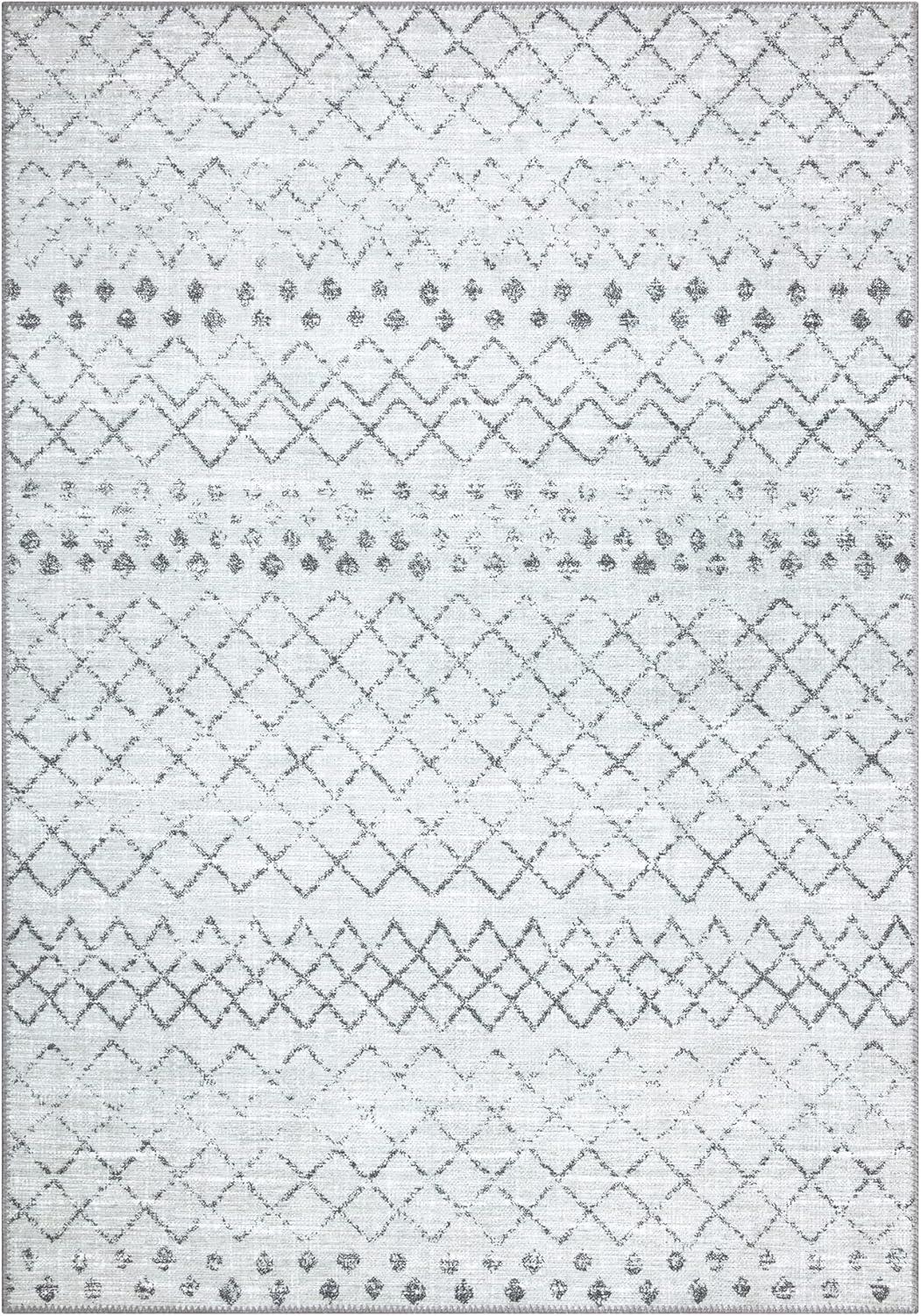 Nuloom Blythe Trellis 8x10 Machine Washable Indoor Area Rug for Living Room Bedroom Dining Room Kitchen, Grey/Off White
