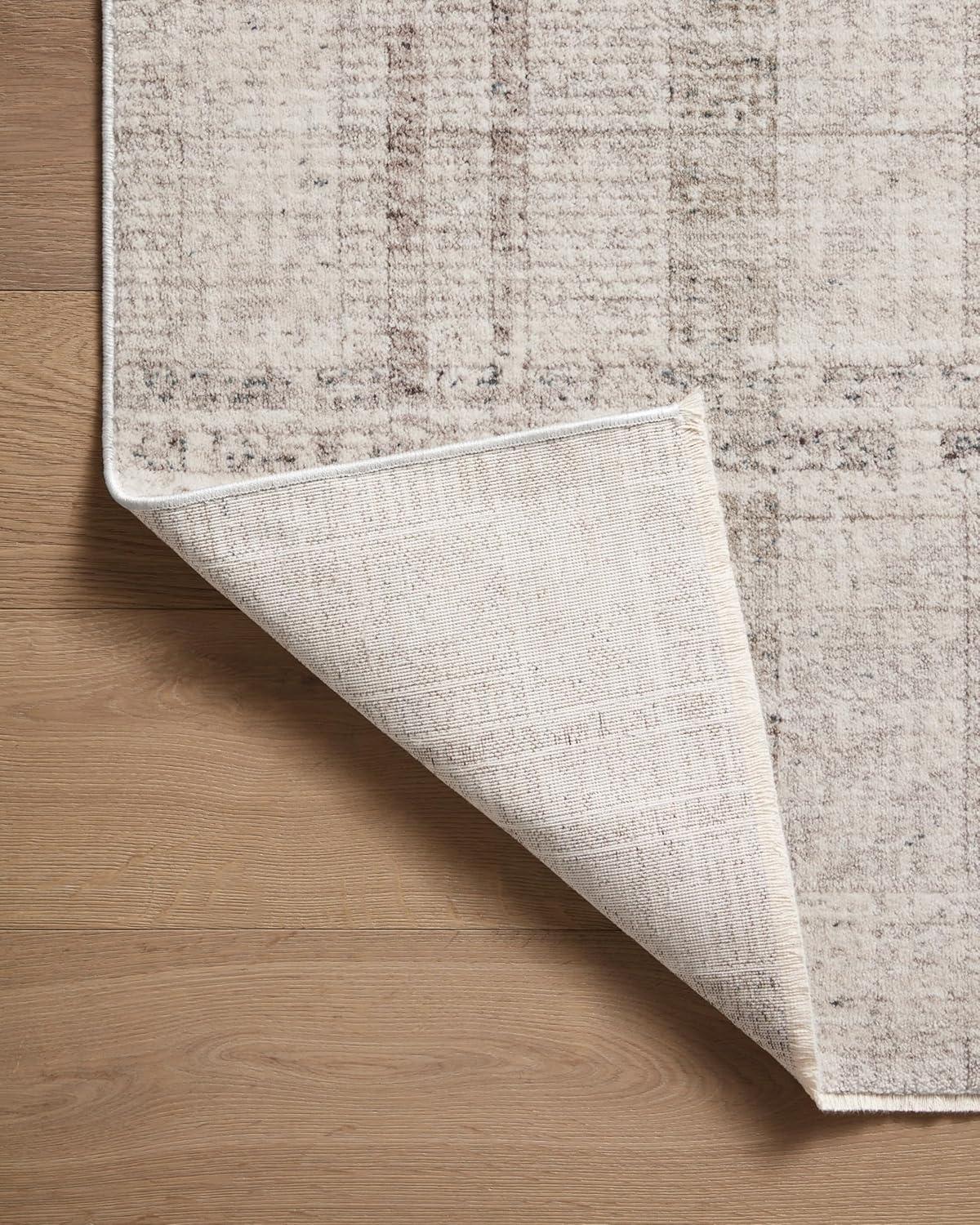 Ivory and Multi Flat Woven Plaid Runner Rug 2'-7" x 10'-0"