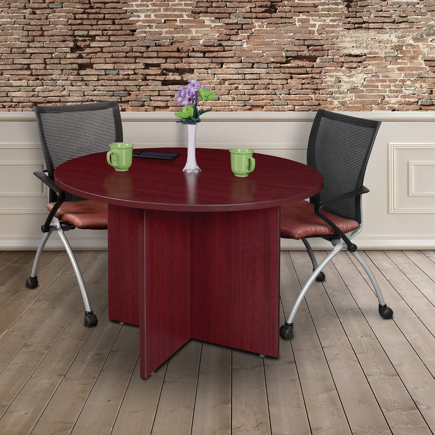 42 In. Round Conference Table - Mahogany