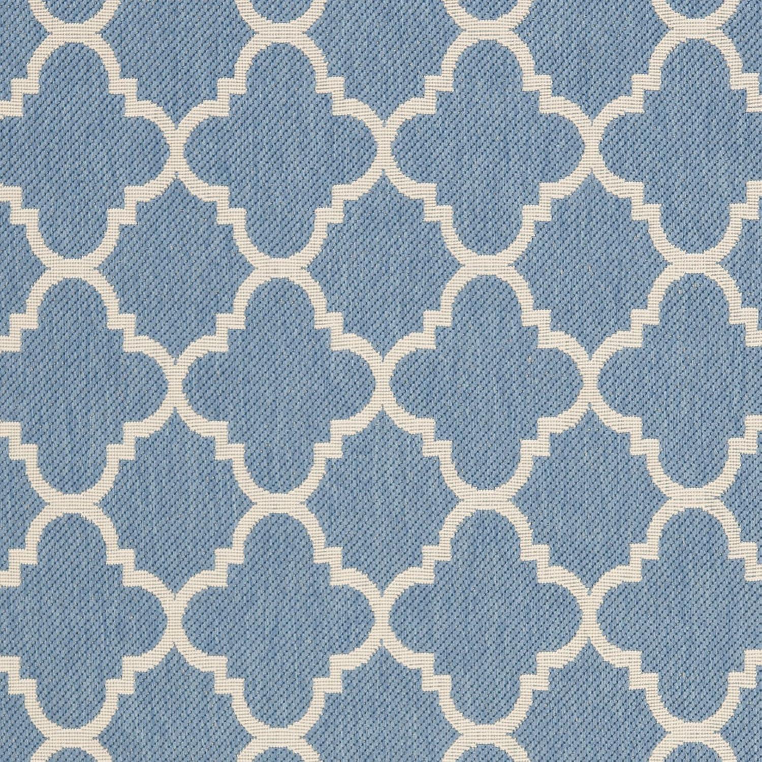 Courtyard CY6918 Power Loomed Indoor/Outdoor Area Rug - Blue/Beige - 5'3"x7'7" - Safavieh.