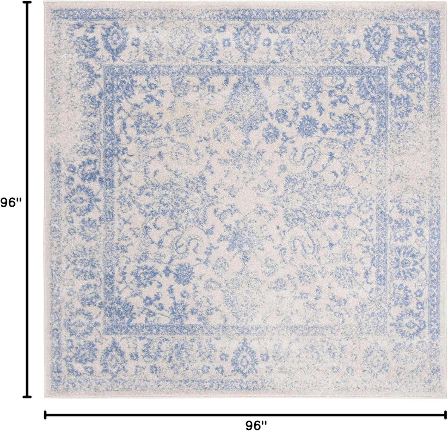 Adirondack ADR109 Machine Made Indoor Area Rug - Ivory/Light Blue - 8'x8' - Safavieh