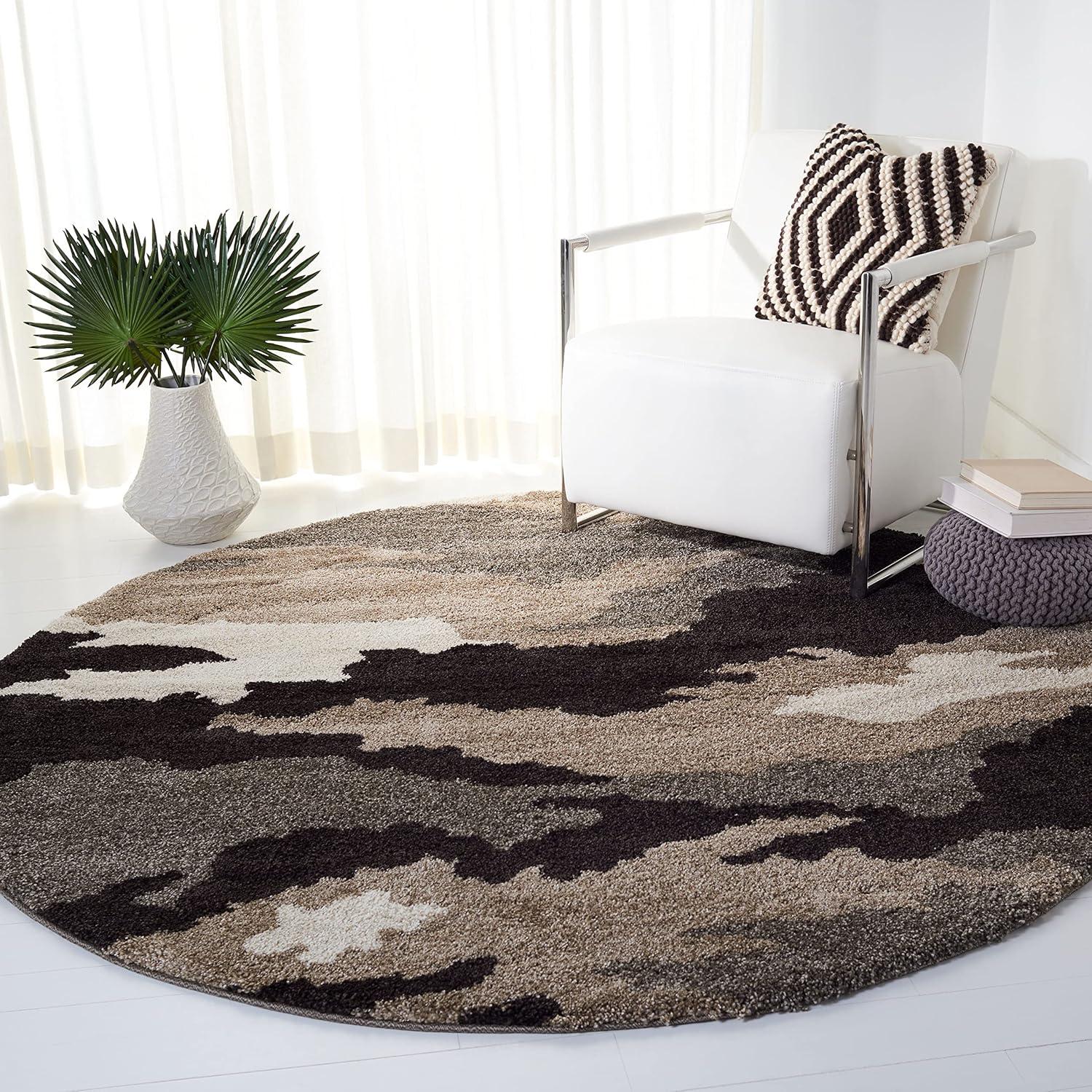 Florida Shag SG453 Power Loomed Area Rug - Beige/Multi - 8'6"x12' - Safavieh.