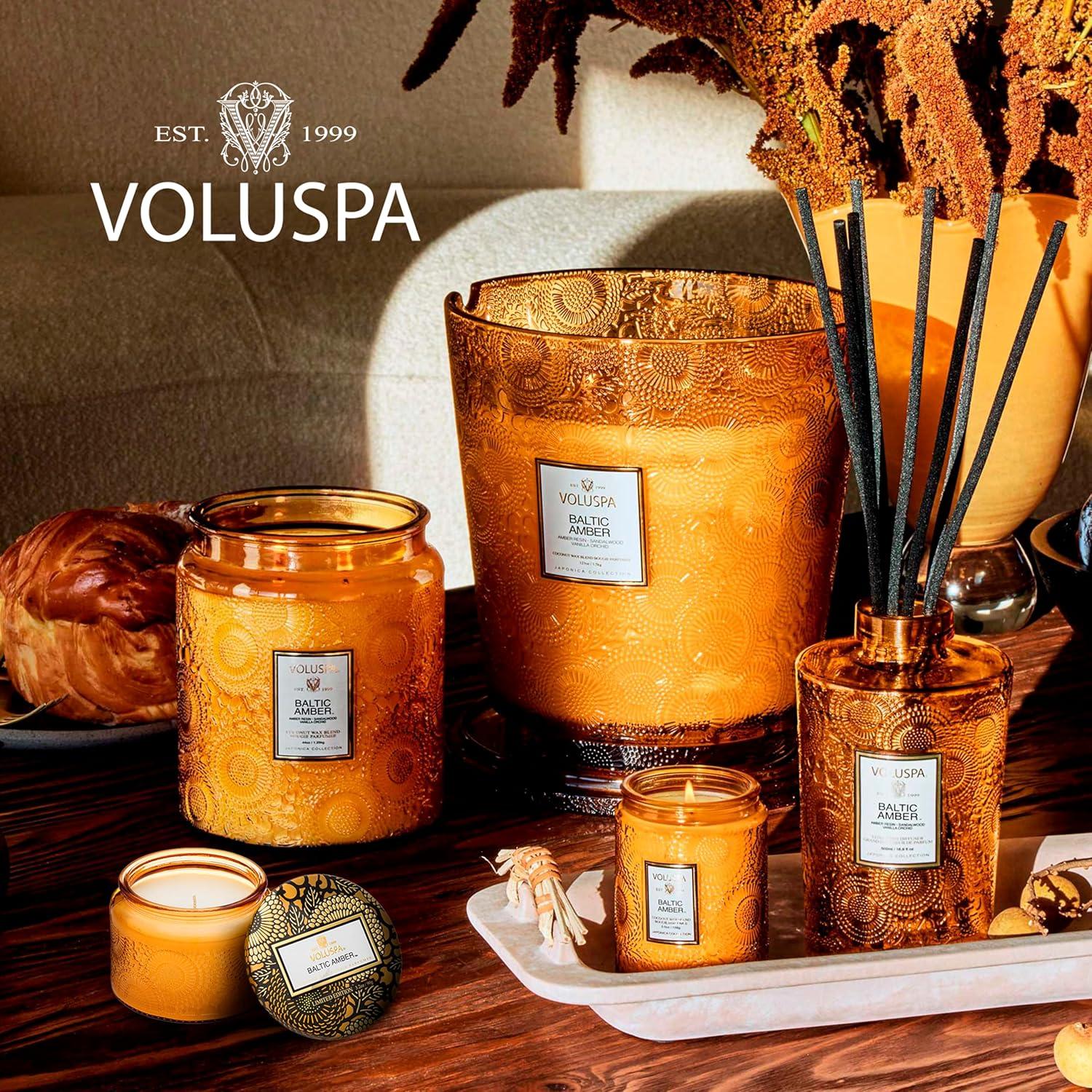 Voluspa Baltic Amber Home Ambience Reed Diffuser (3.4 fl oz / 100 ml)