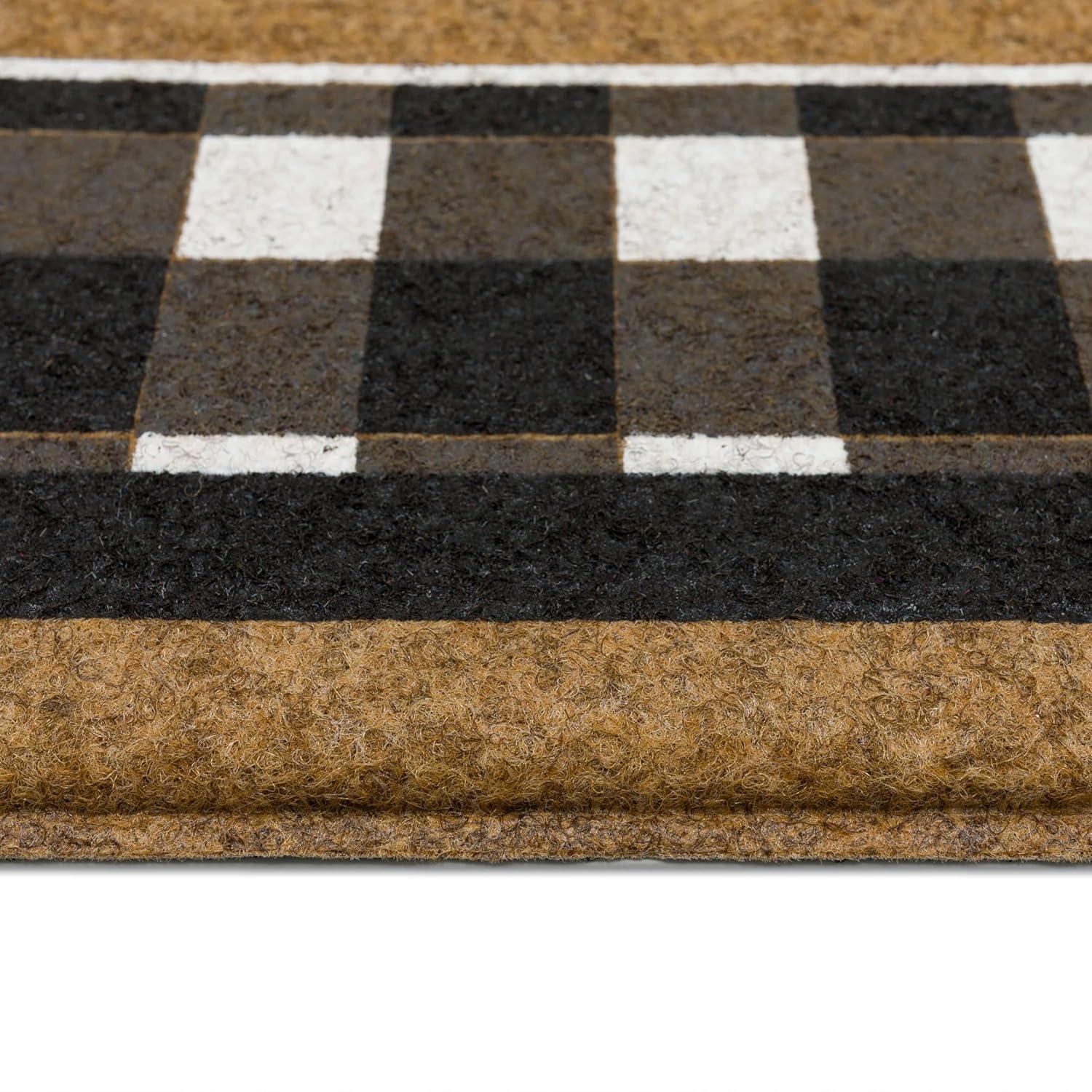 Mohawk Home Fall Welcome Home Black/White Geometric Weather Resistant Door Mat